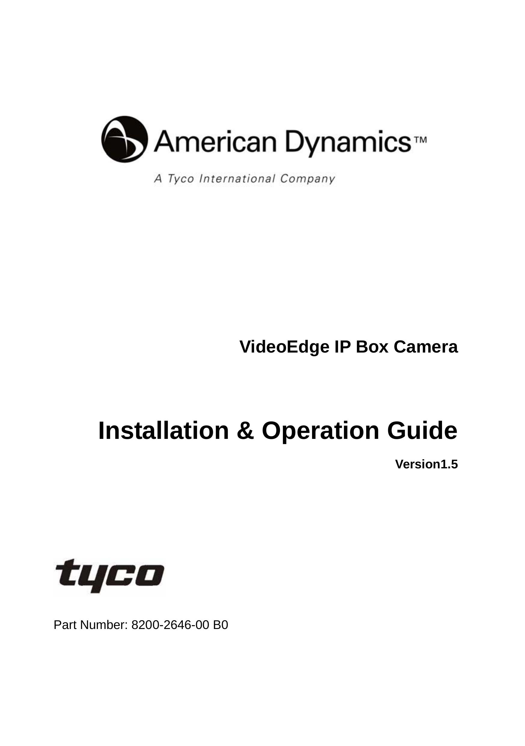 Tyco 8200-2646-00 B0 Digital Camera User Manual