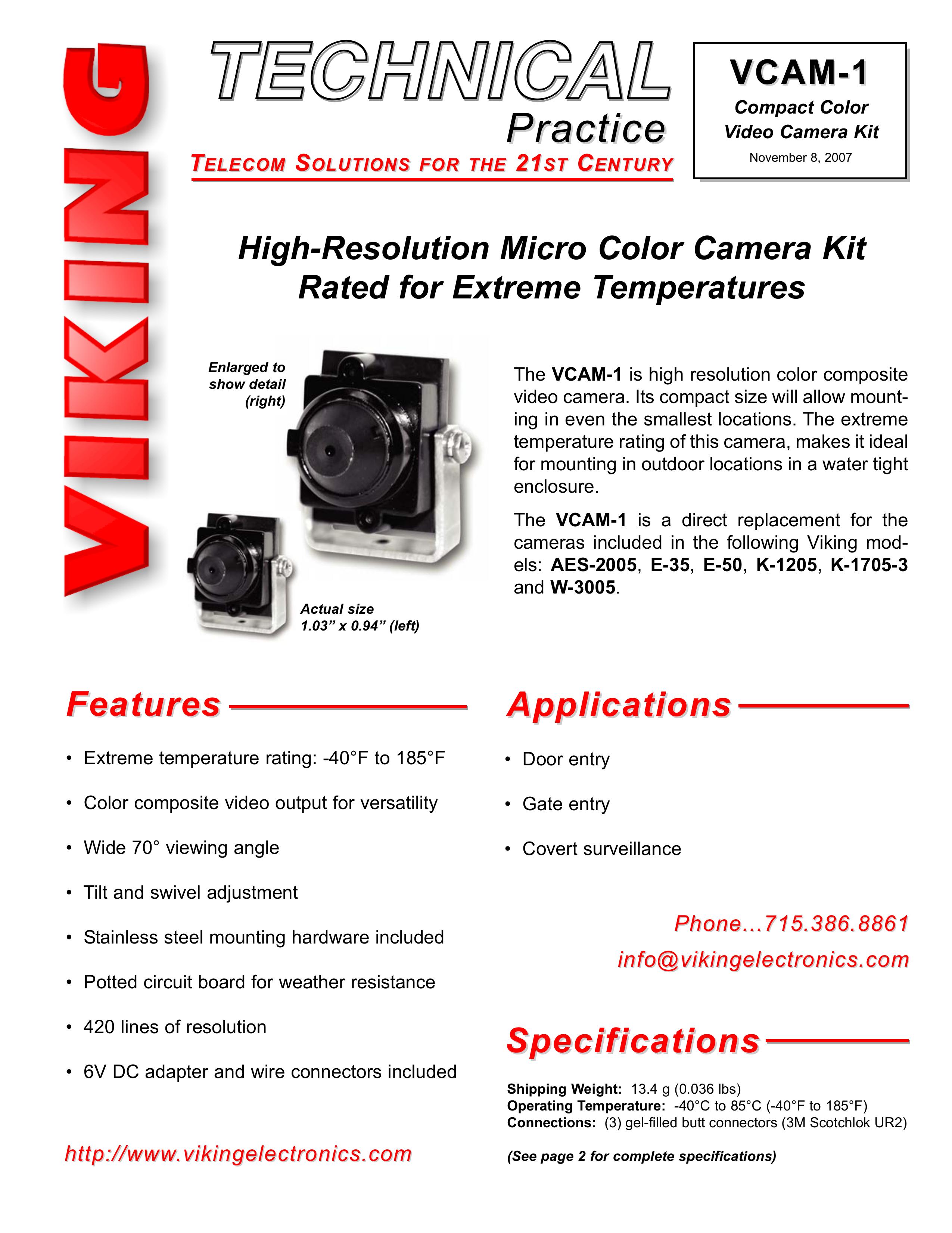 Viking Electronics W-3005 Digital Camera User Manual