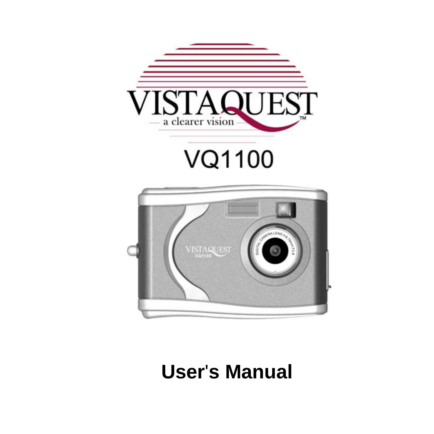 VistaQuest VQ1100 Digital Camera User Manual