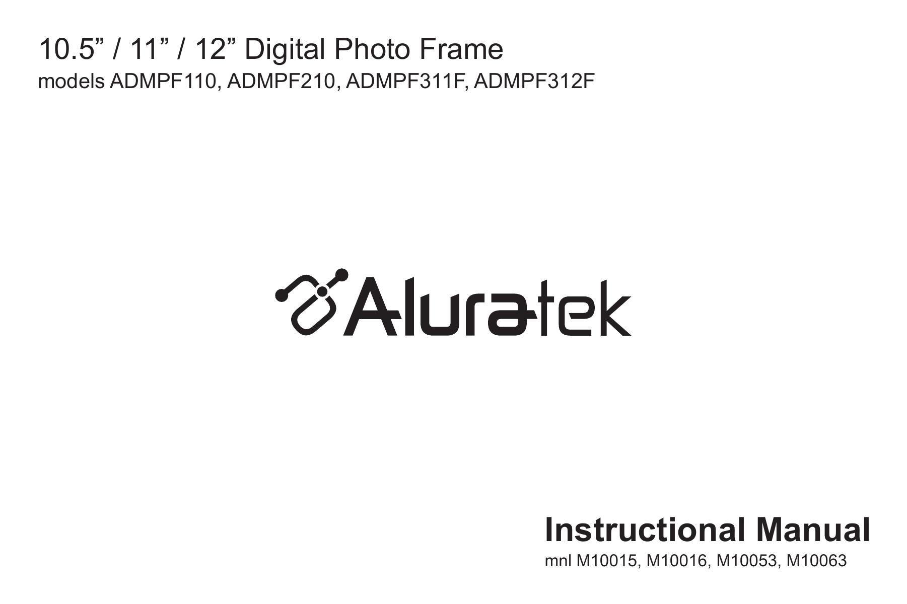 Aluratek ADMPF311F Digital Photo Frame User Manual