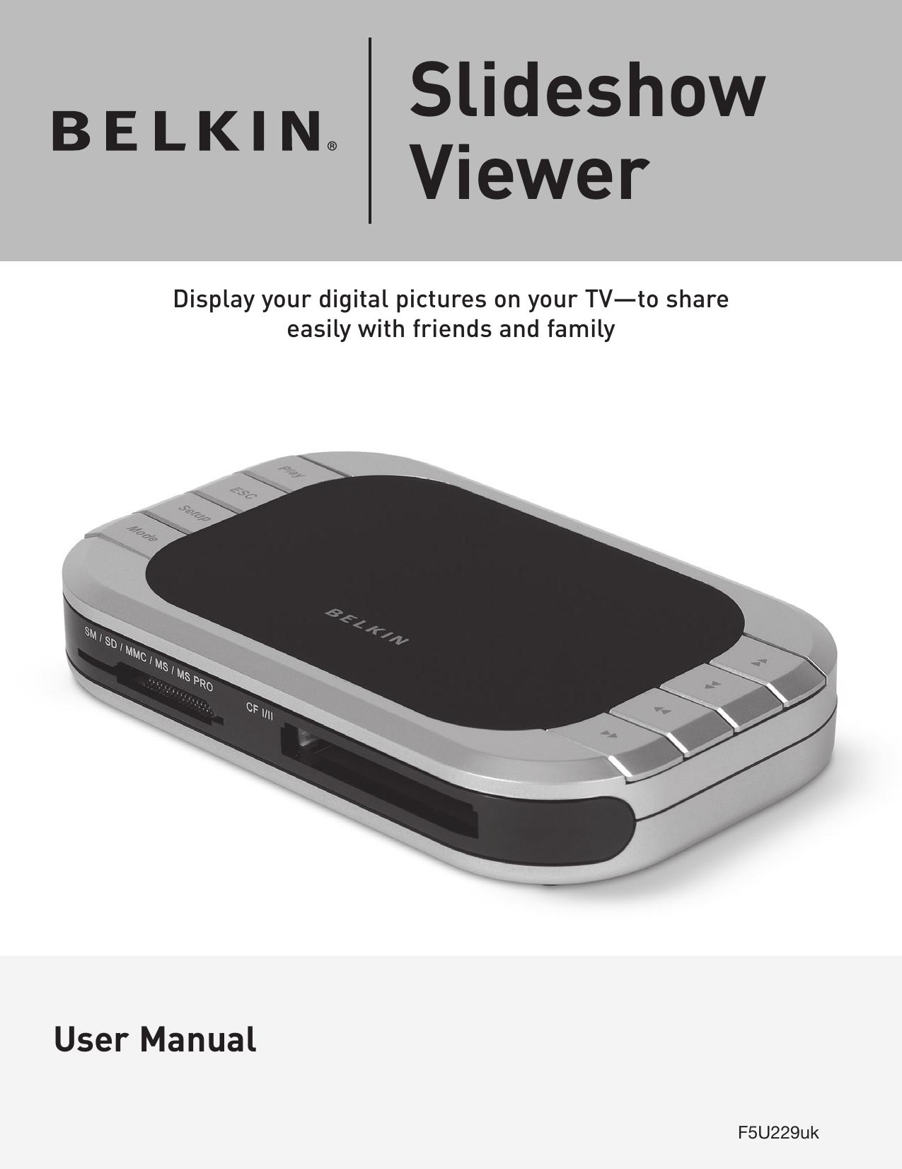 Belkin F5U229UK Digital Photo Frame User Manual