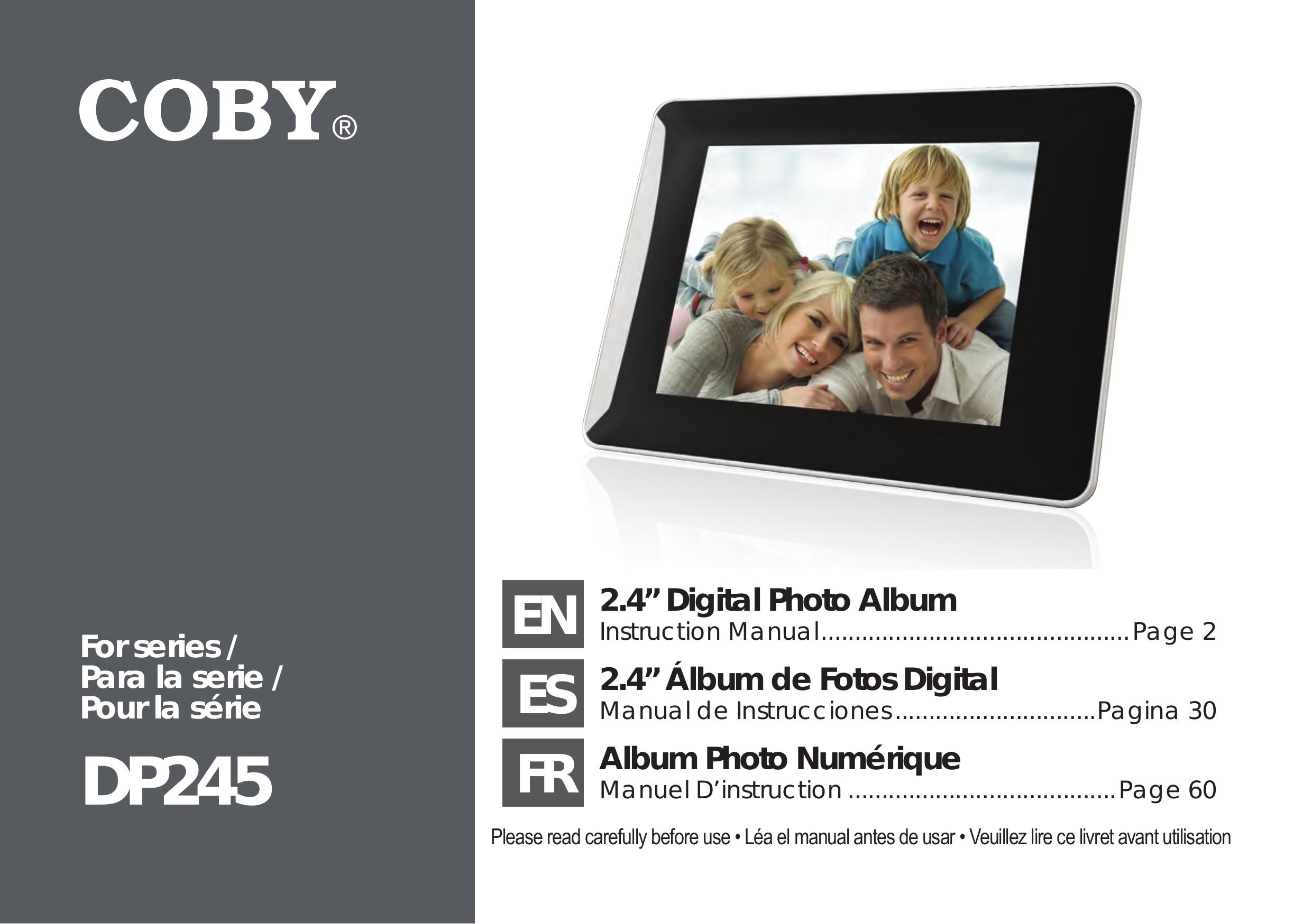 COBY electronic DP245 Digital Photo Frame User Manual