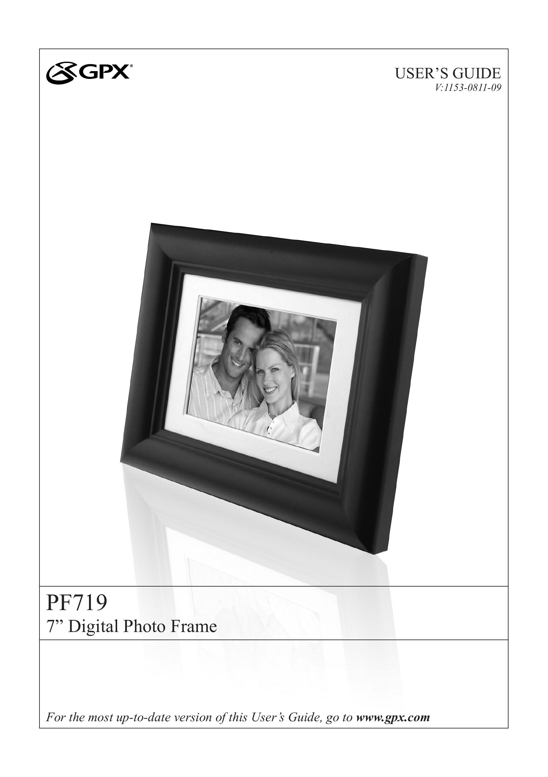 GPX PF719 Digital Photo Frame User Manual