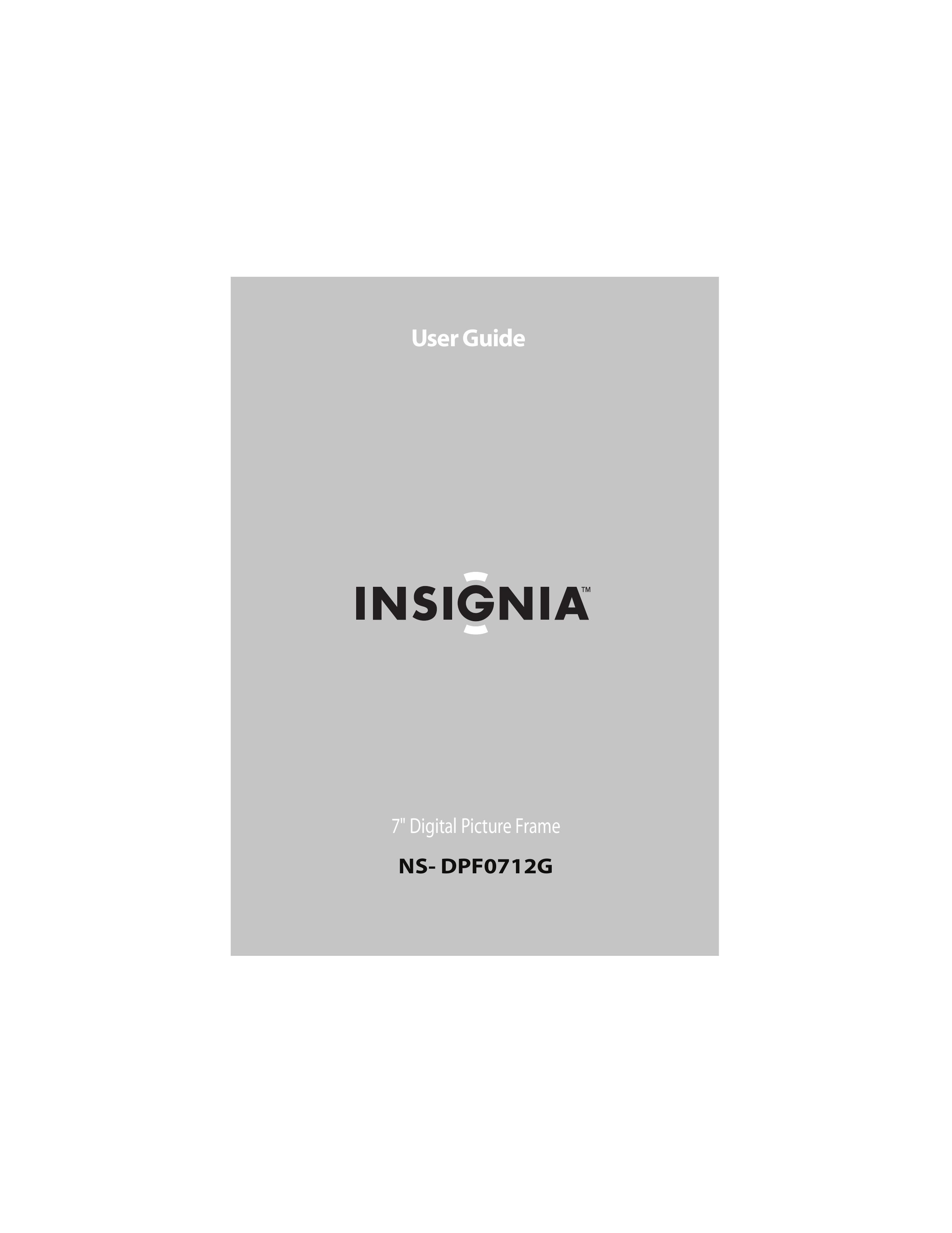 Insignia NS- DPF0712G Digital Photo Frame User Manual