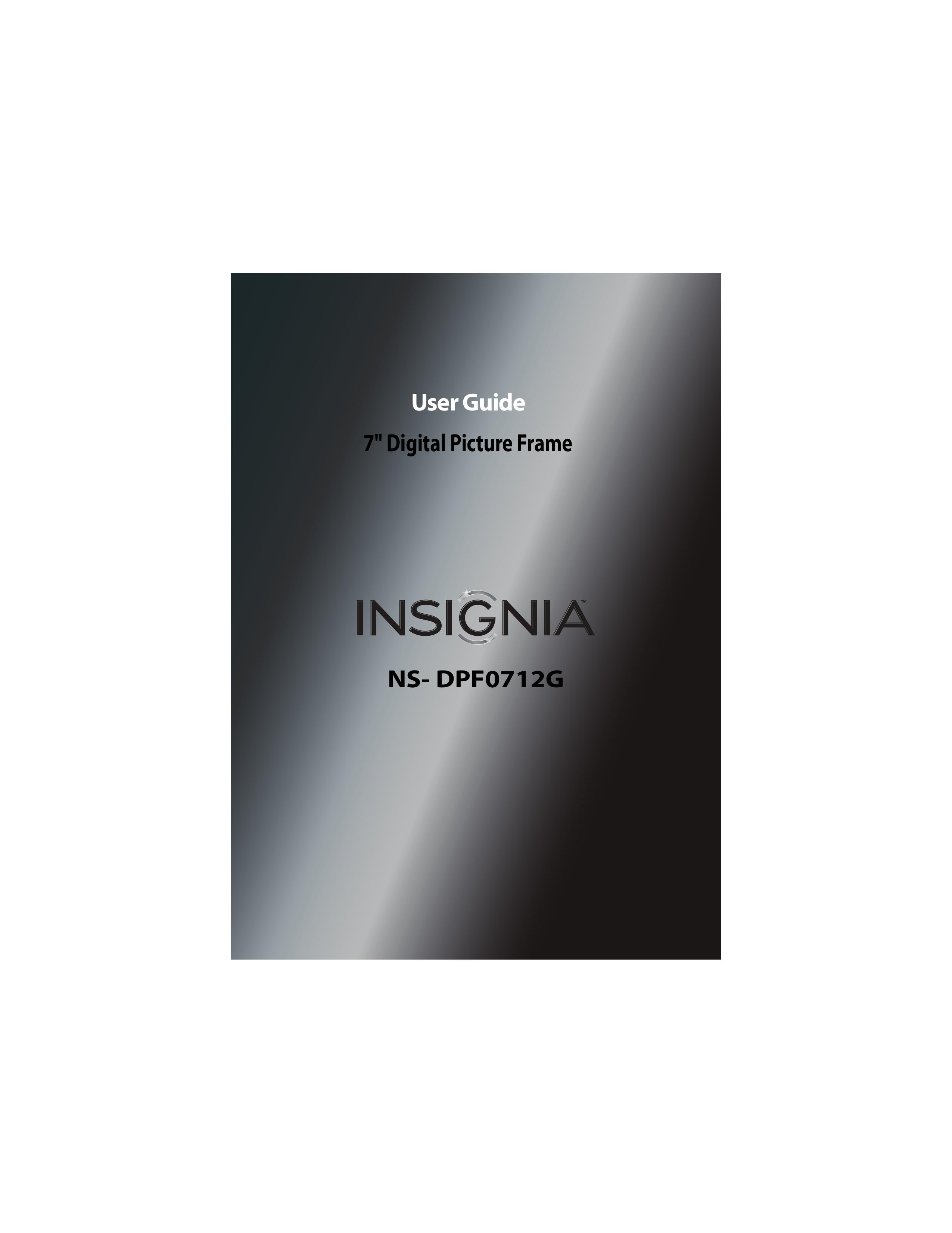 Insignia NS-DPF0712G Digital Photo Frame User Manual
