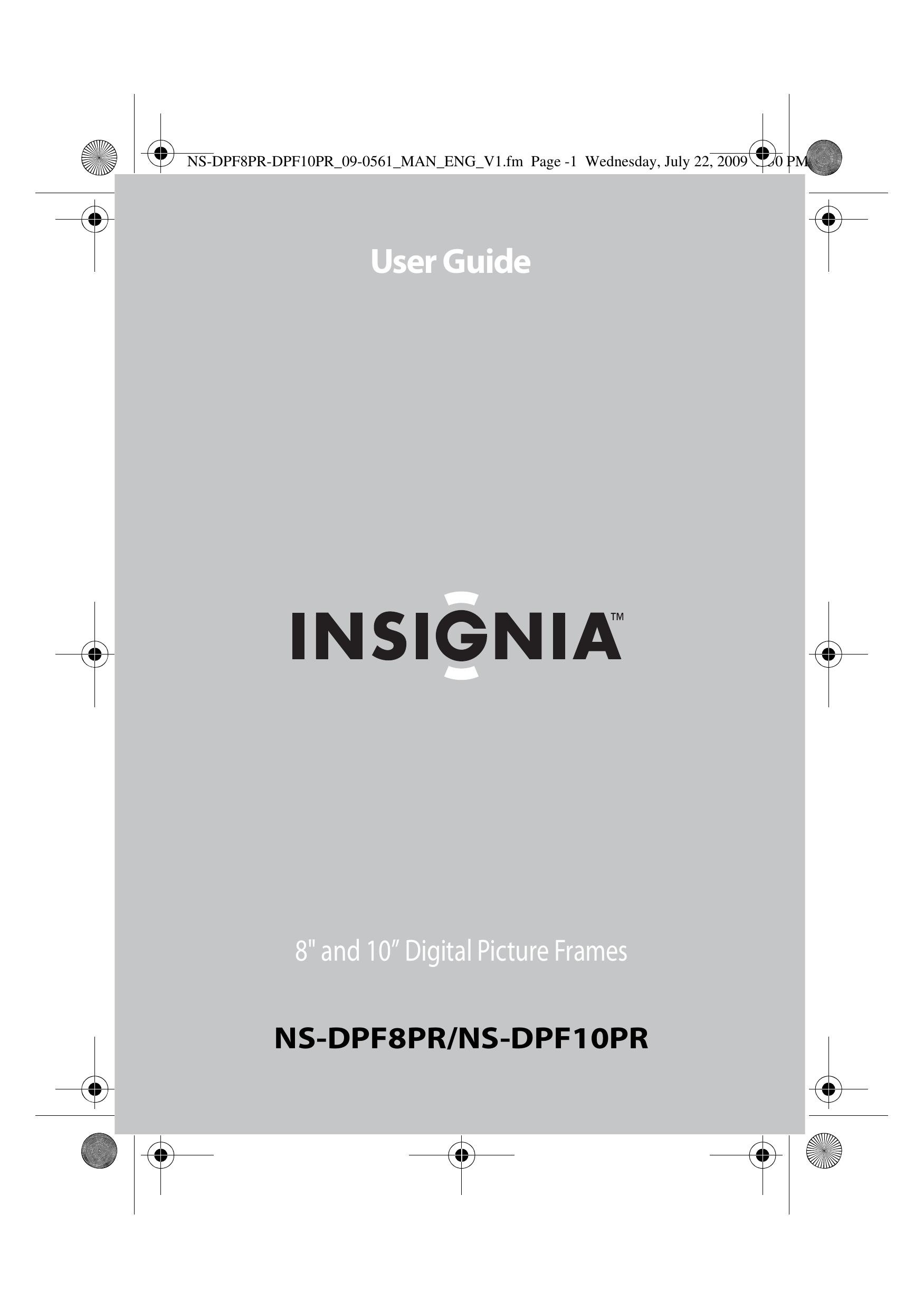 Insignia NS-DPF10PR Digital Photo Frame User Manual