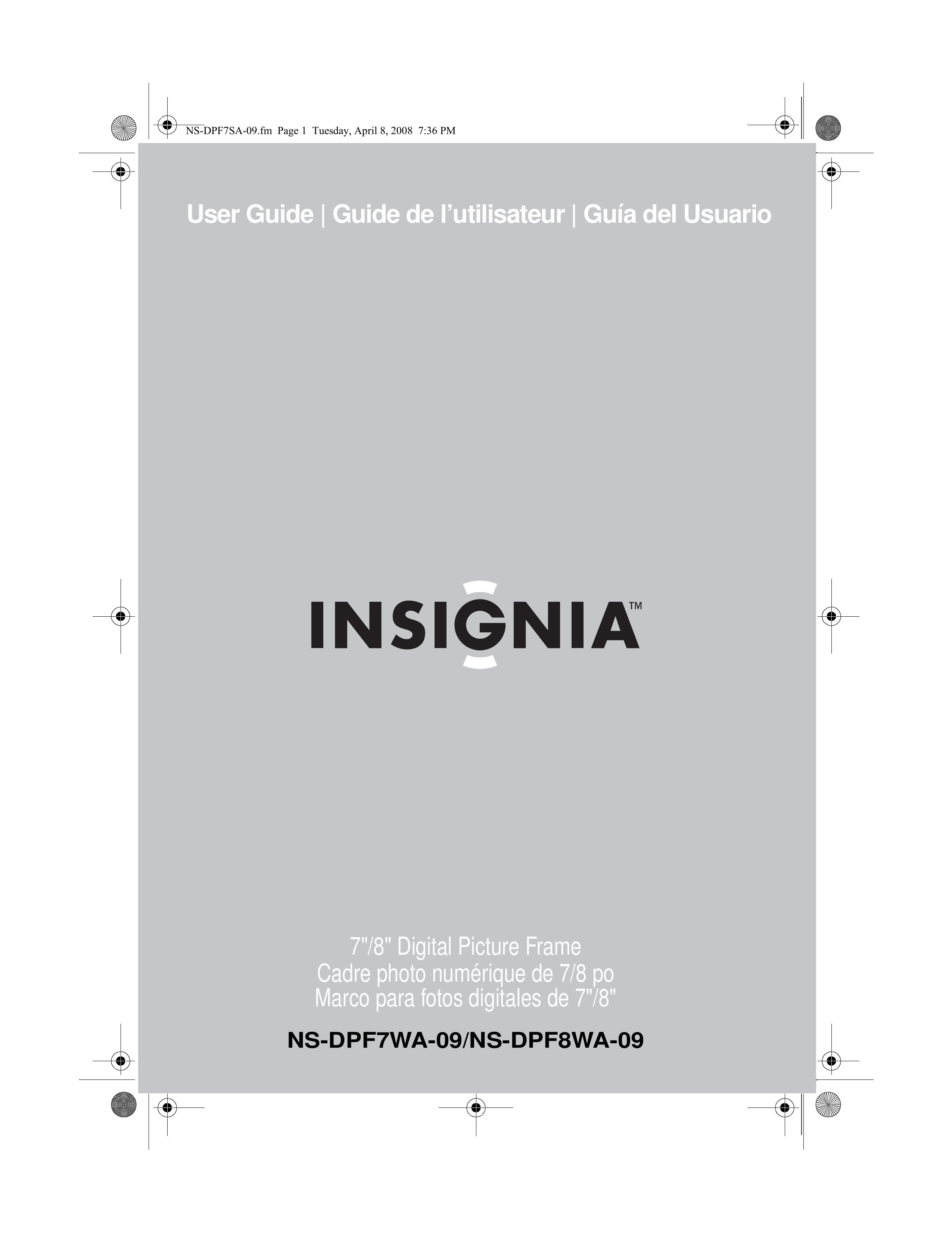 Insignia NS-DPF7WA-09 Digital Photo Frame User Manual