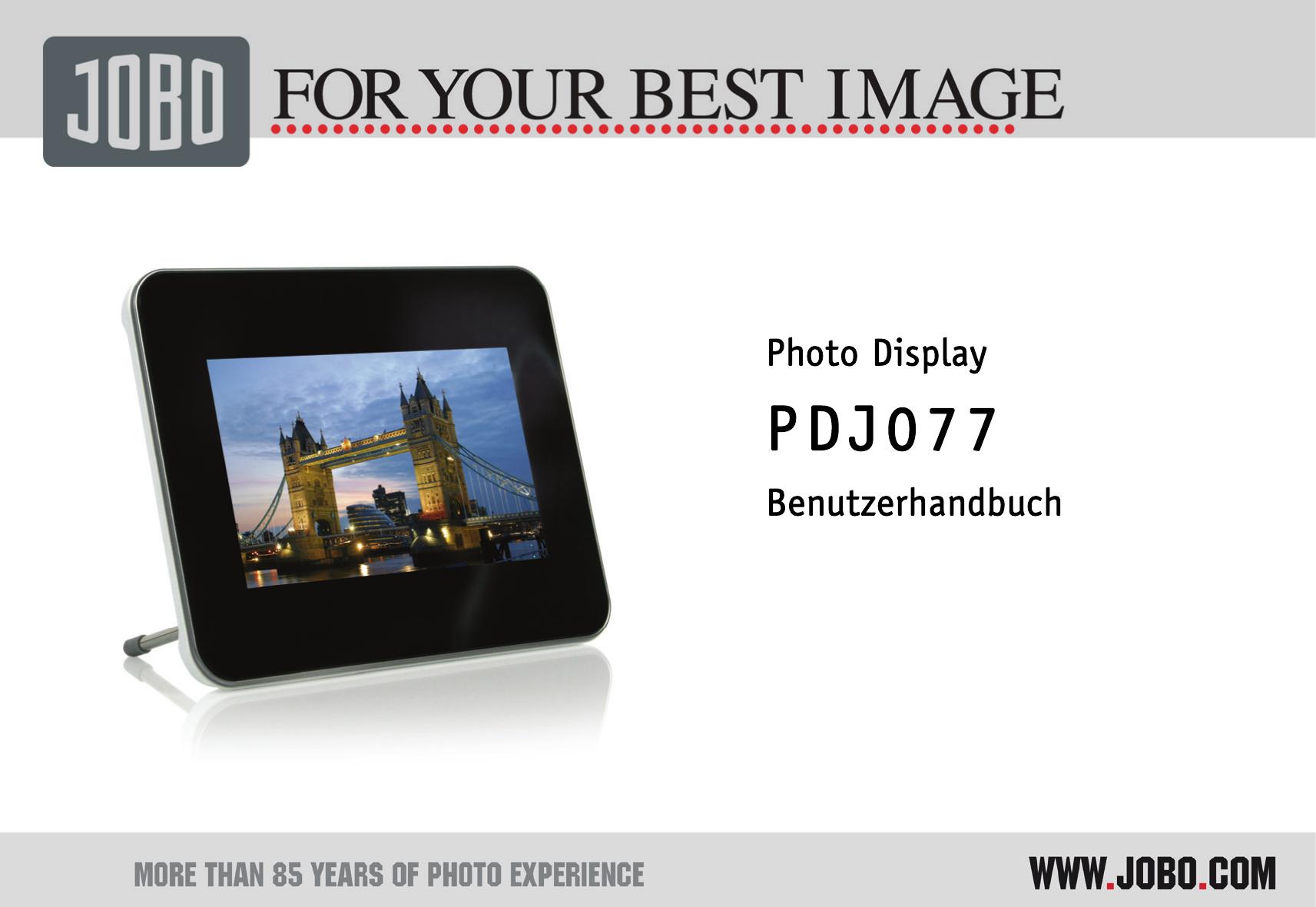 JOBO PDJ077 Digital Photo Frame User Manual