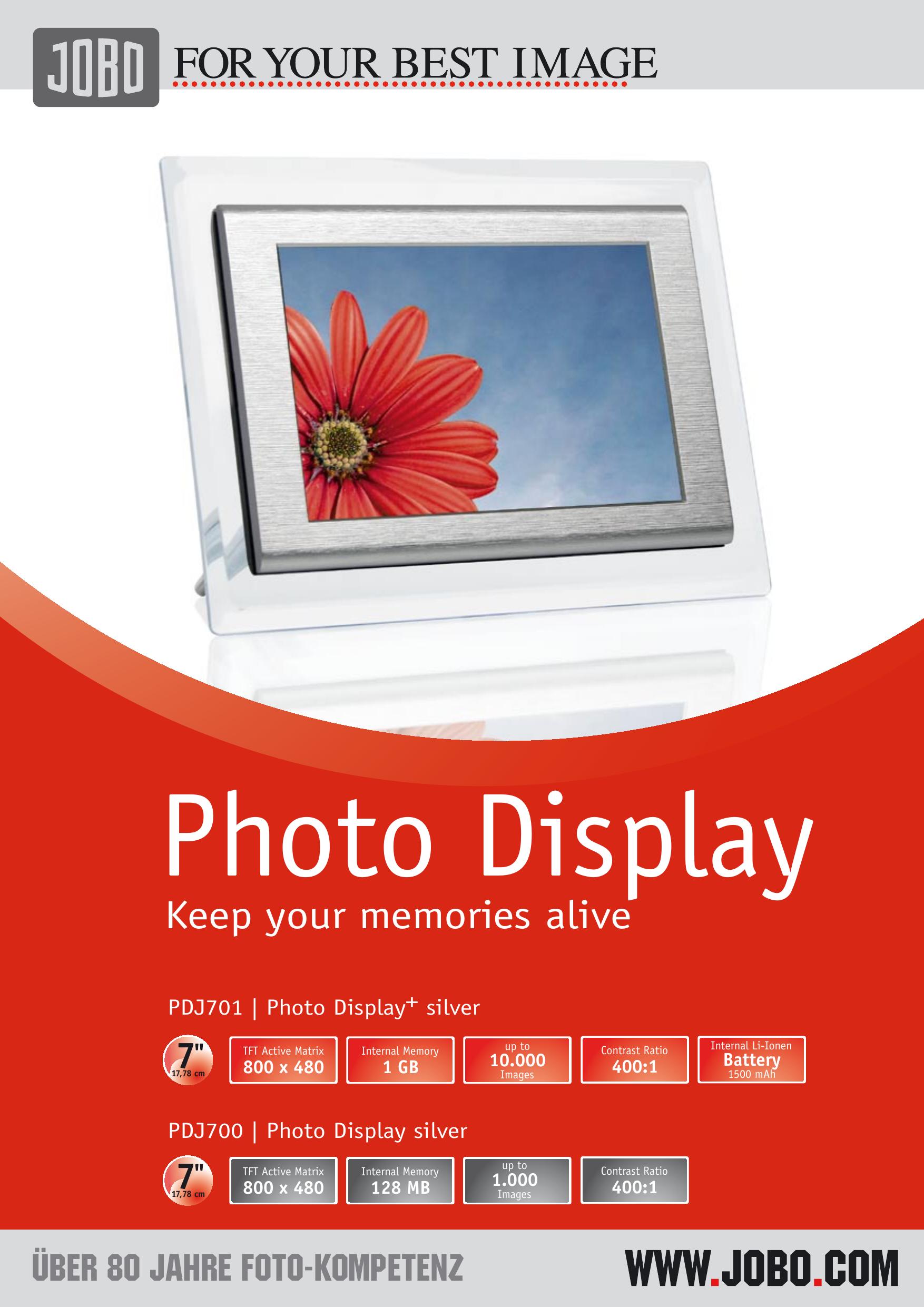 JOBO PDJ700 Digital Photo Frame User Manual