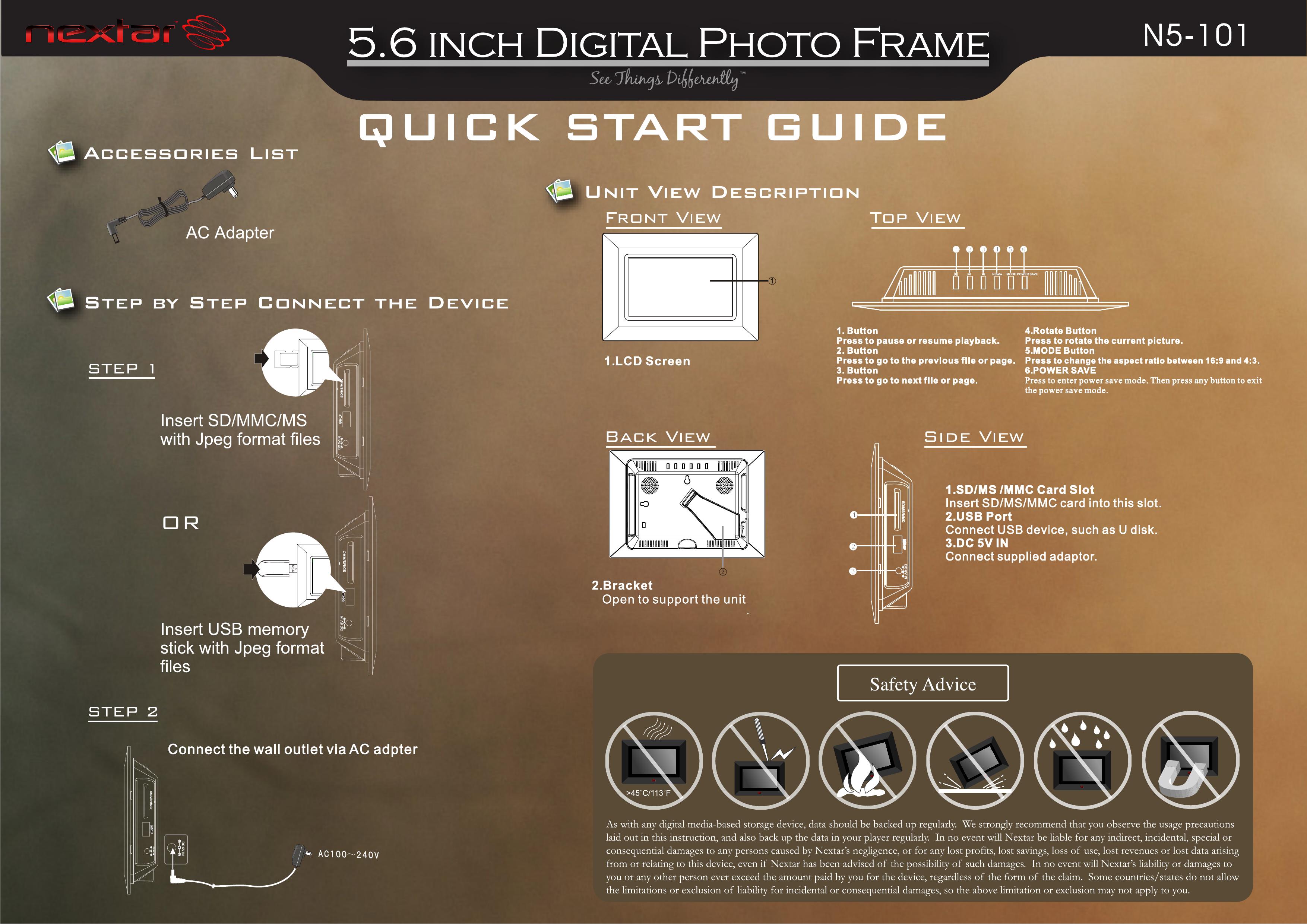 Nextar N5-101 Digital Photo Frame User Manual
