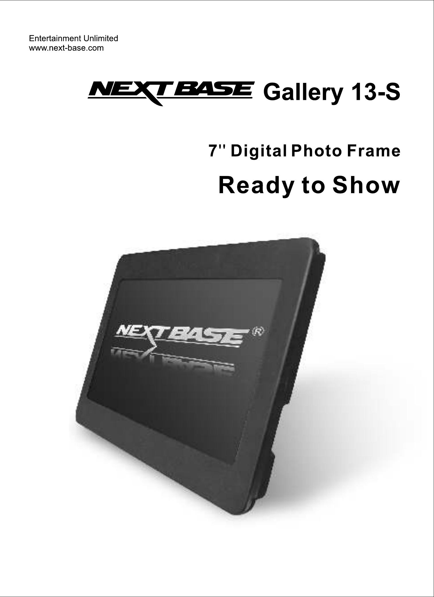 NextBase Gallery 13-S Digital Photo Frame User Manual