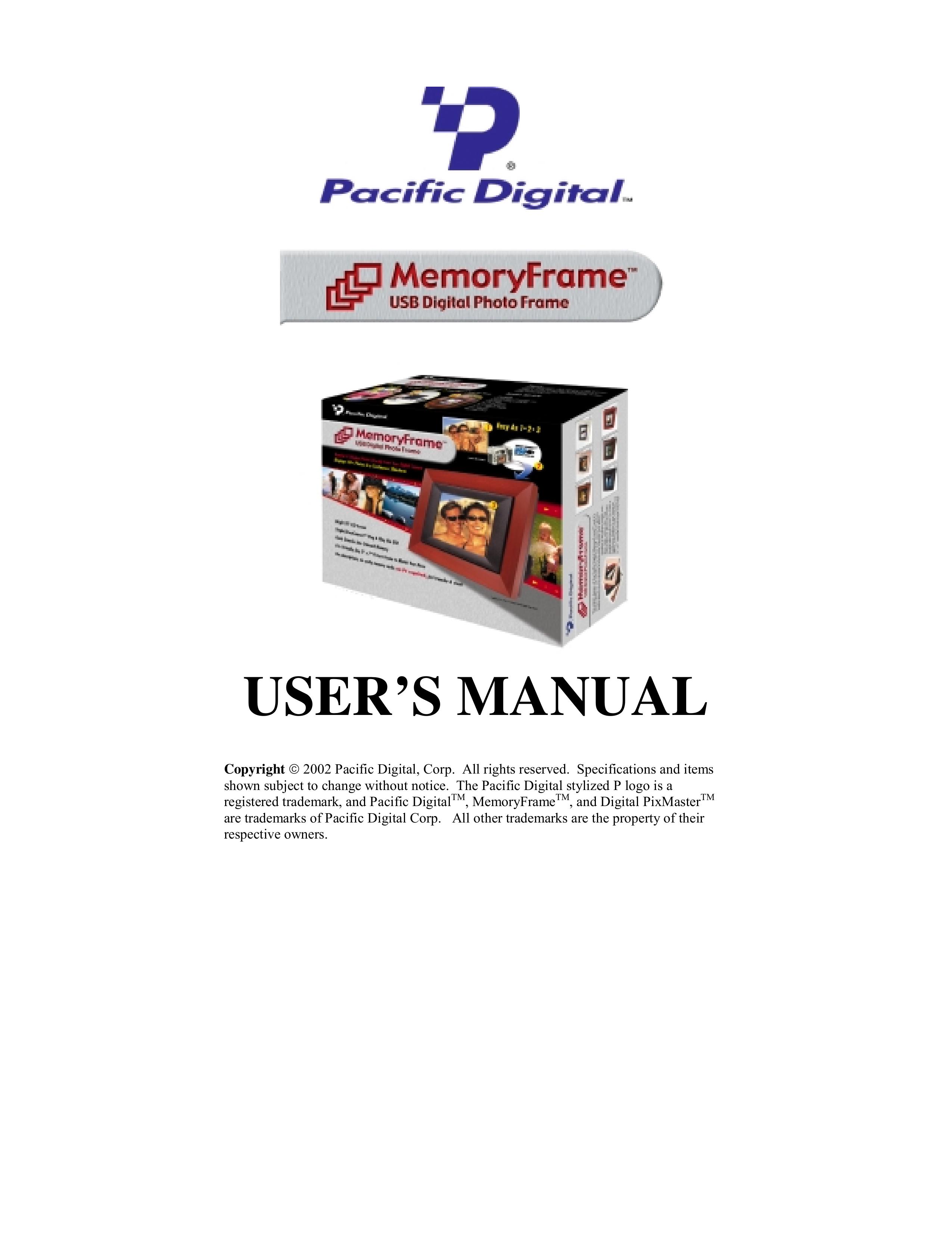 Pacific Digital Digital Pacific USB Digital Photo Frame MemoryFrame Digital Photo Frame User Manual
