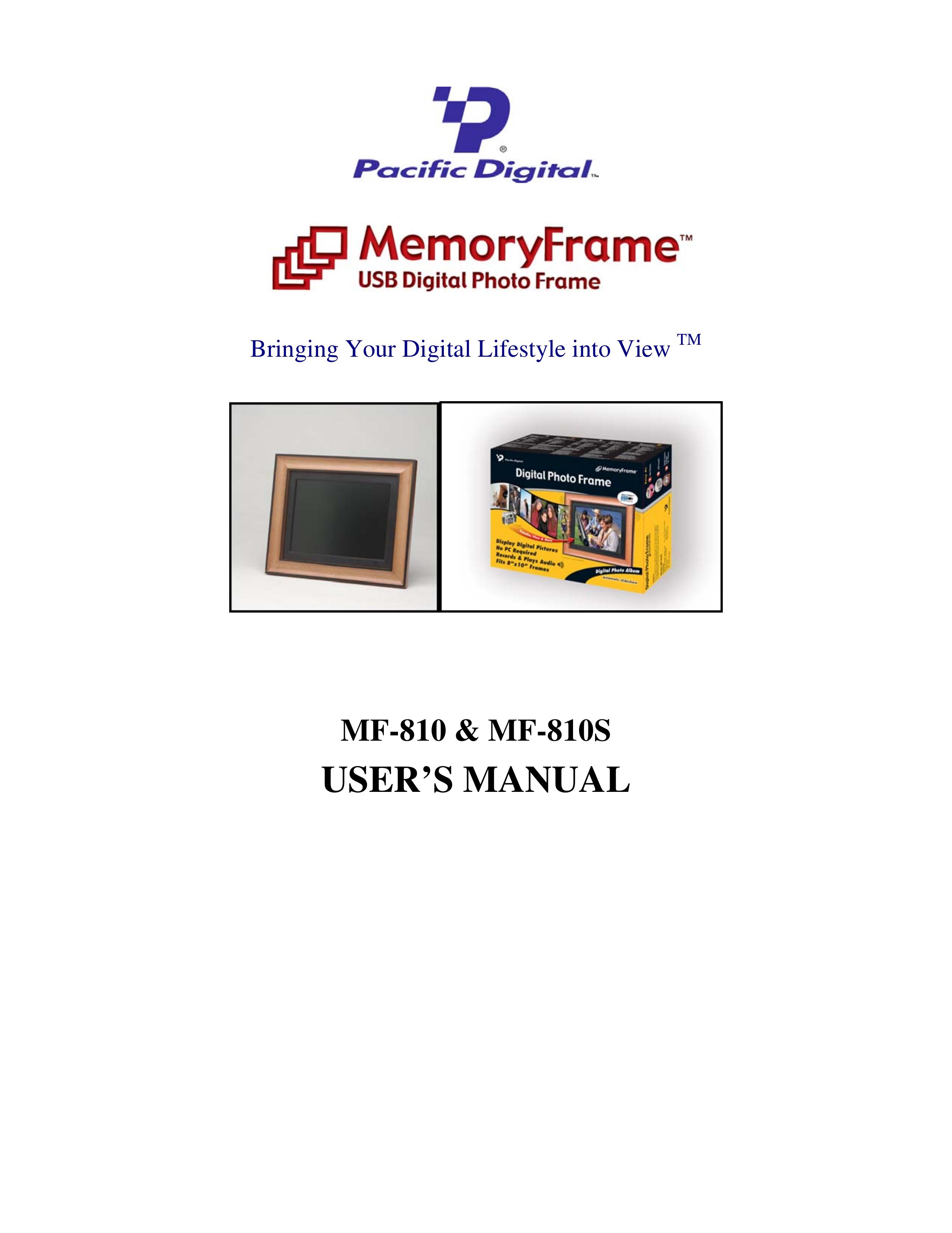 Pacific Digital MF-810S Digital Photo Frame User Manual