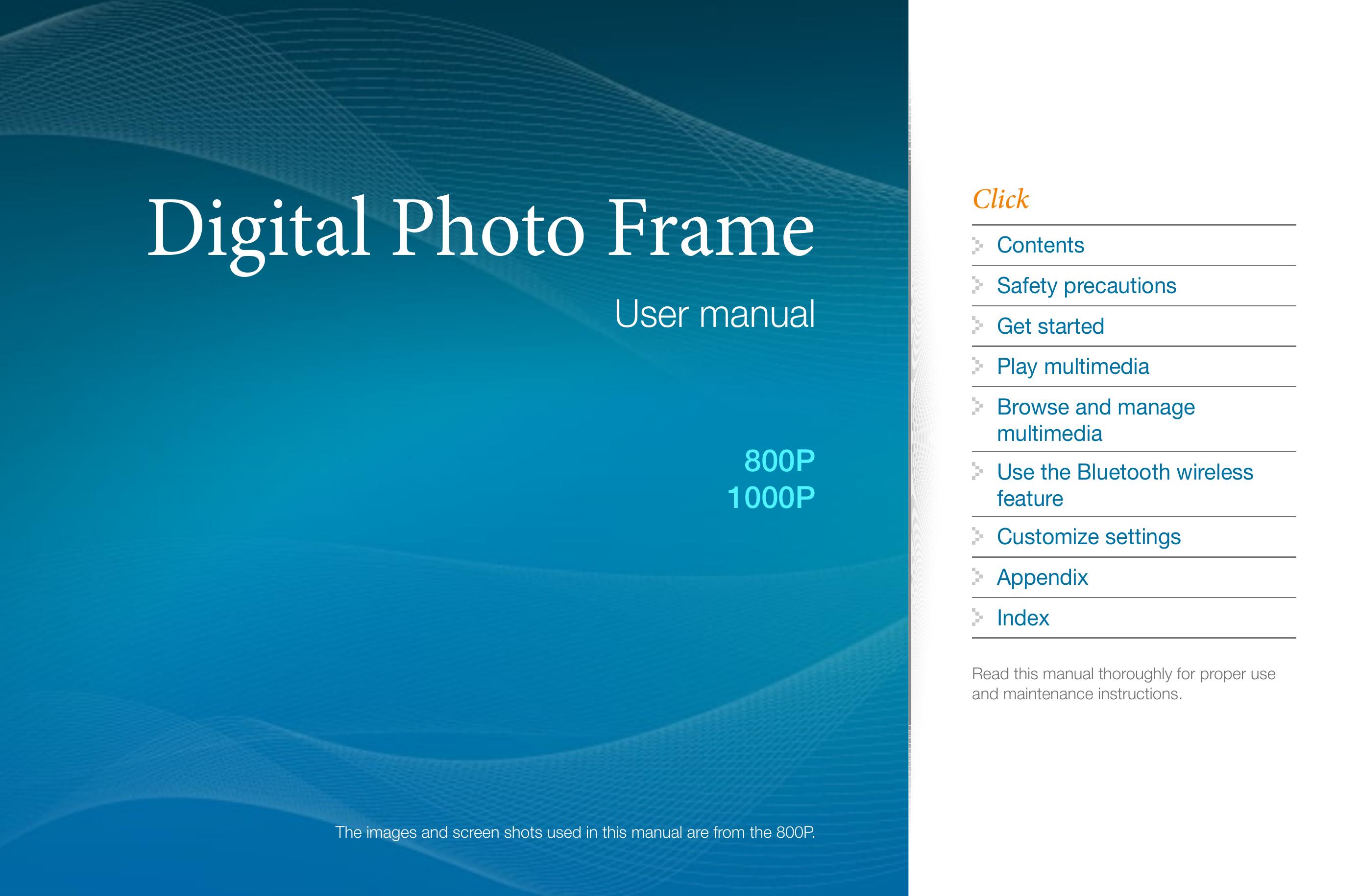 Samsung 1000P Digital Photo Frame User Manual
