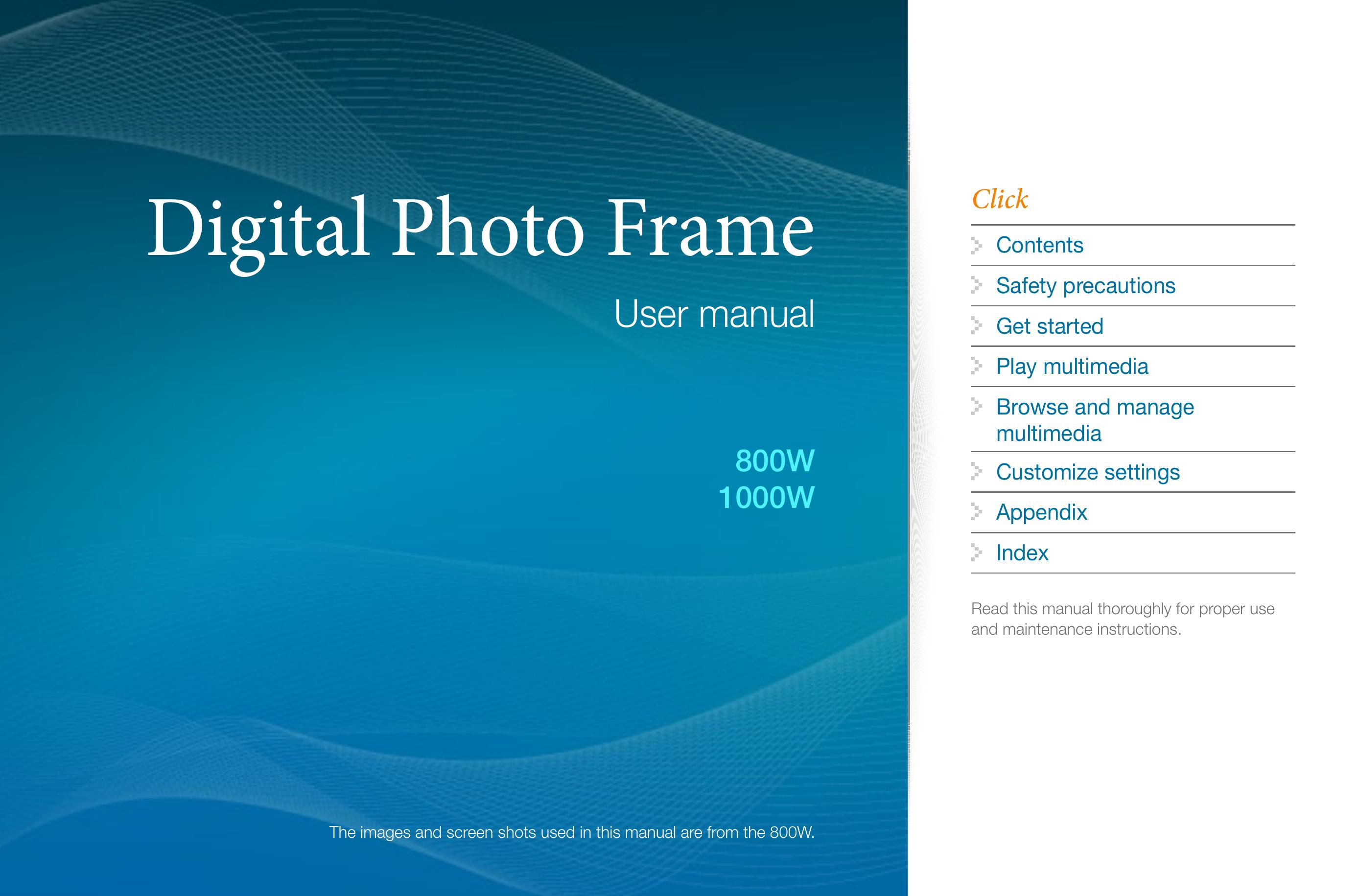 Samsung LP08WSLSB/ZA Digital Photo Frame User Manual