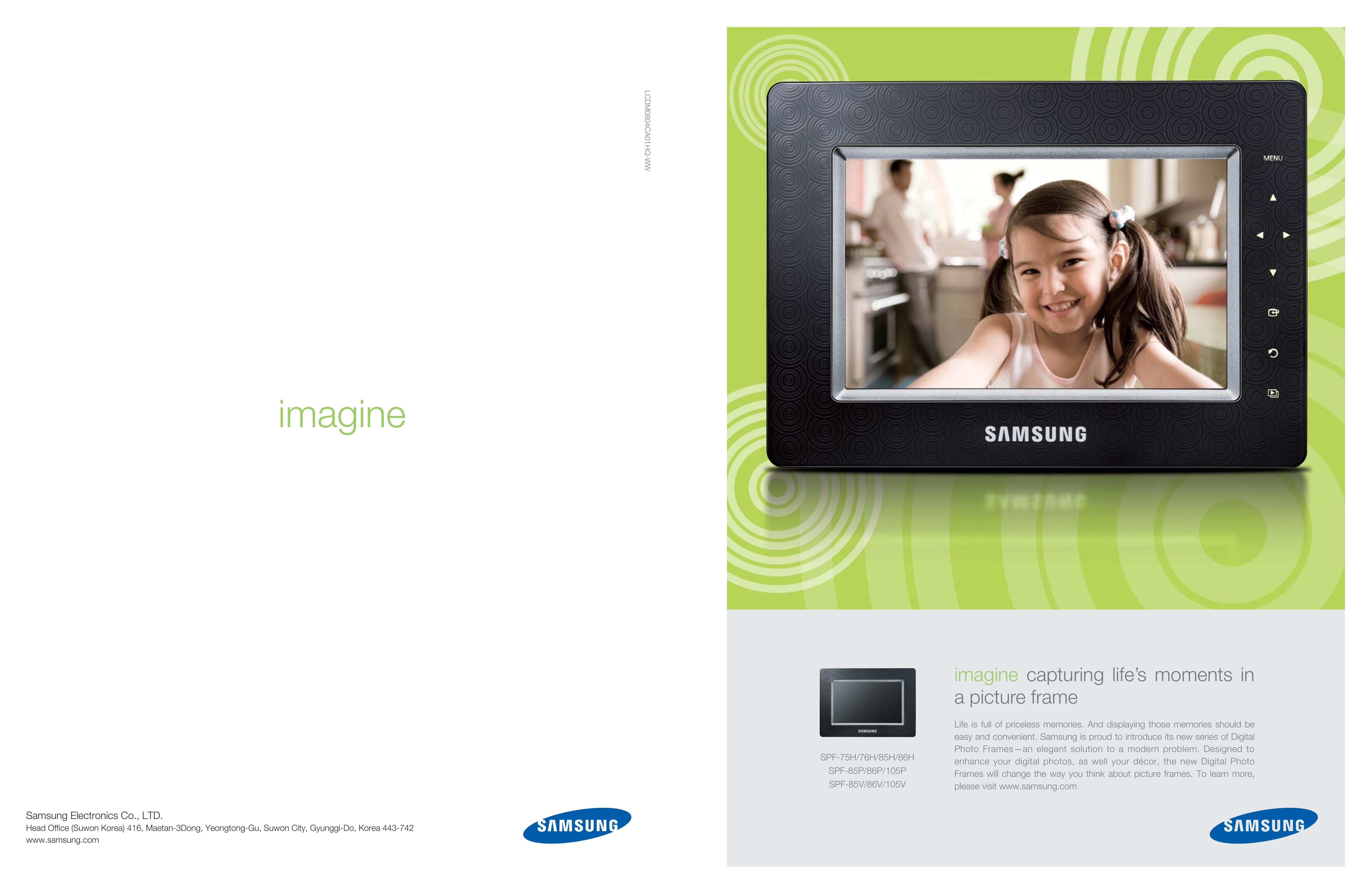 Samsung SPF-85P/86P/105P Digital Photo Frame User Manual