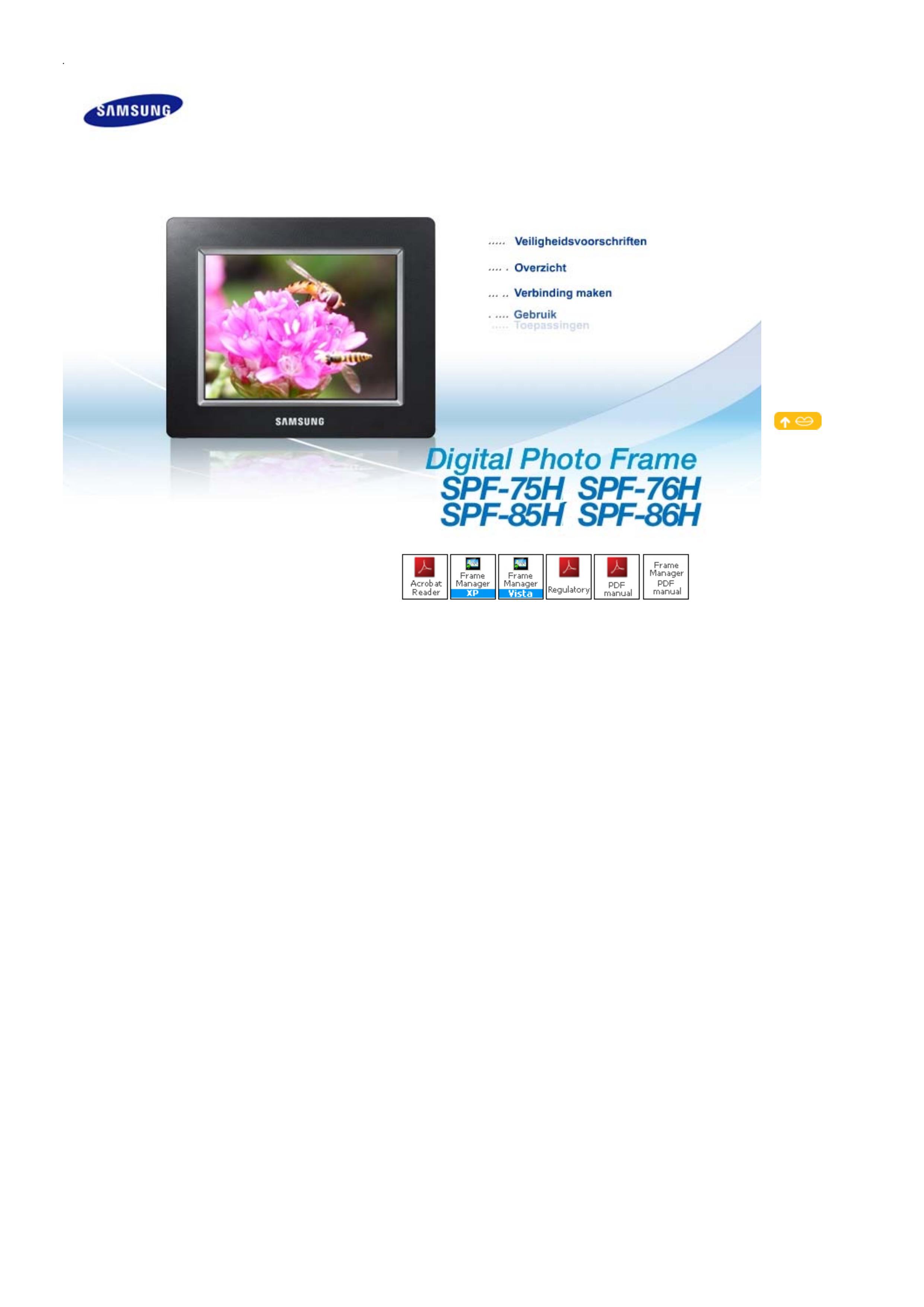 Samsung SPF-86H Digital Photo Frame User Manual