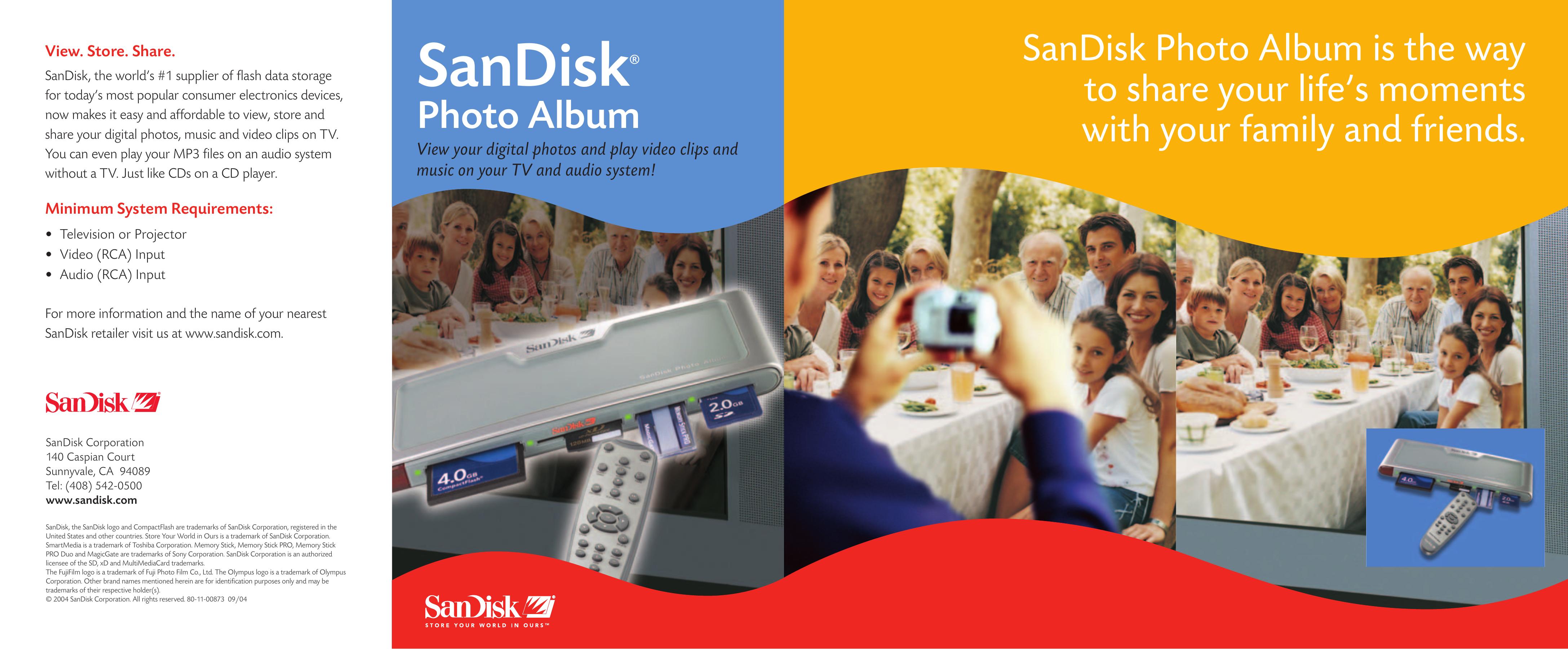 SanDisk 80-11-00873 Digital Photo Frame User Manual