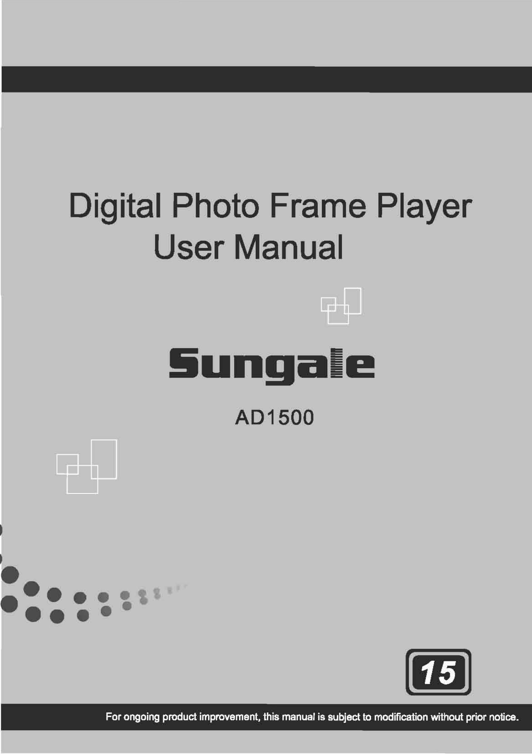 Sungale AD1500 Digital Photo Frame User Manual