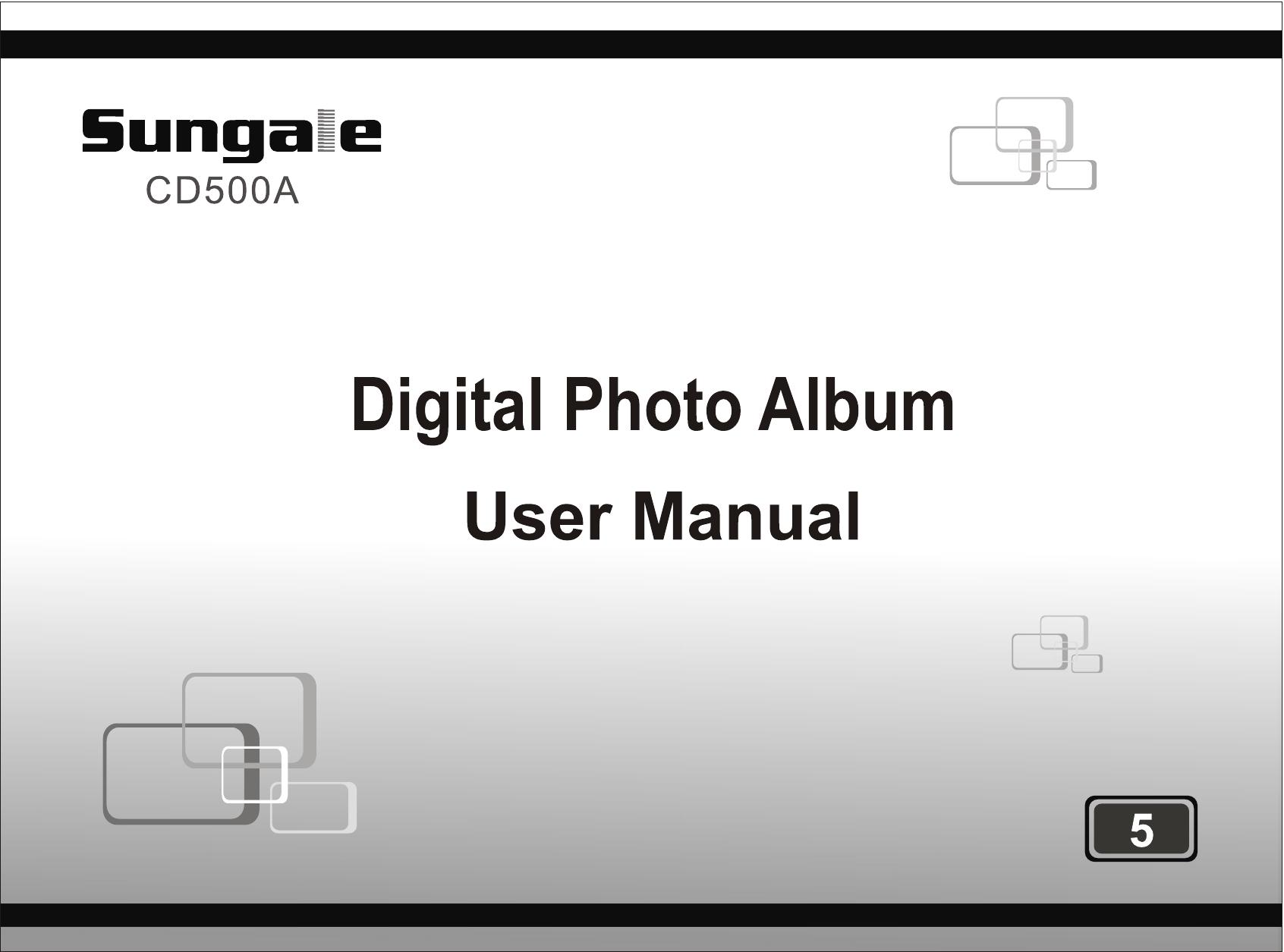 Sungale CD500A Digital Photo Frame User Manual