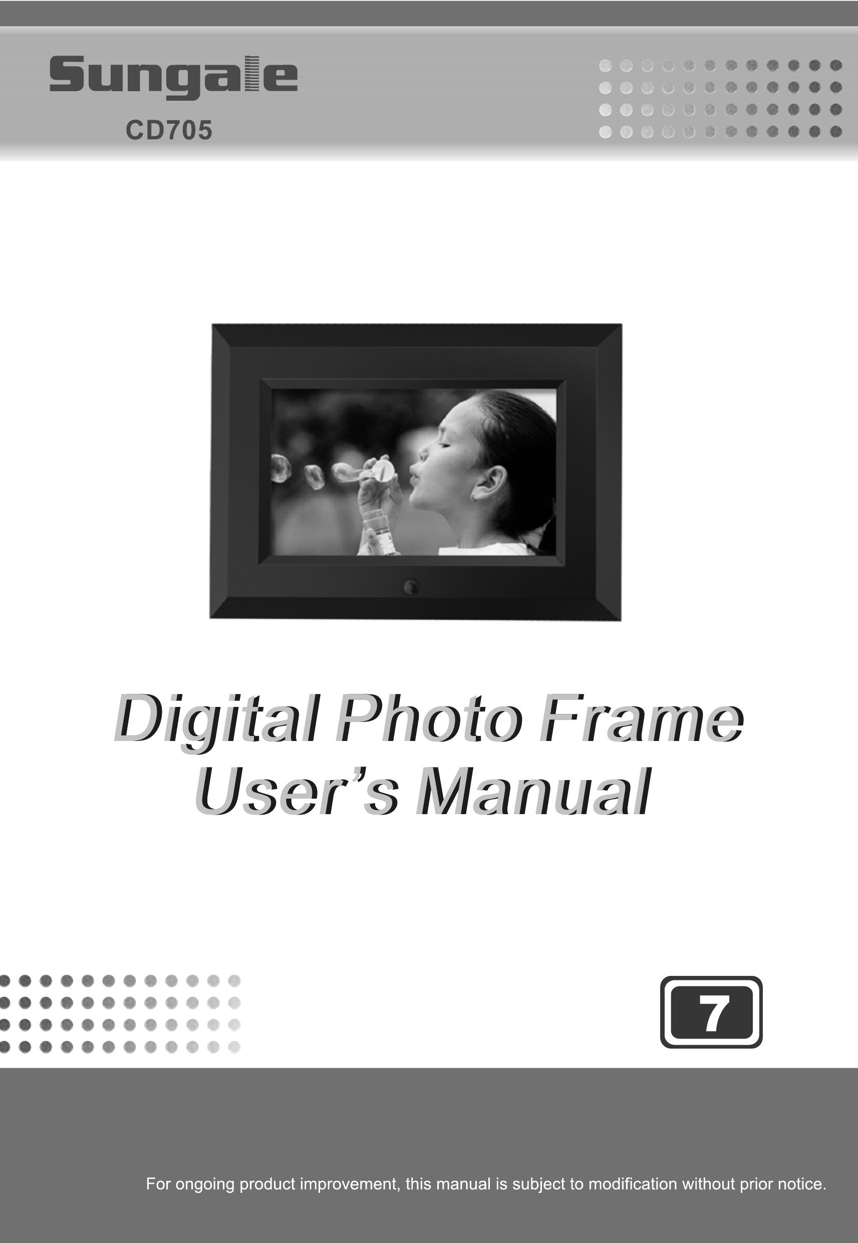 Sungale CD705 Digital Photo Frame User Manual