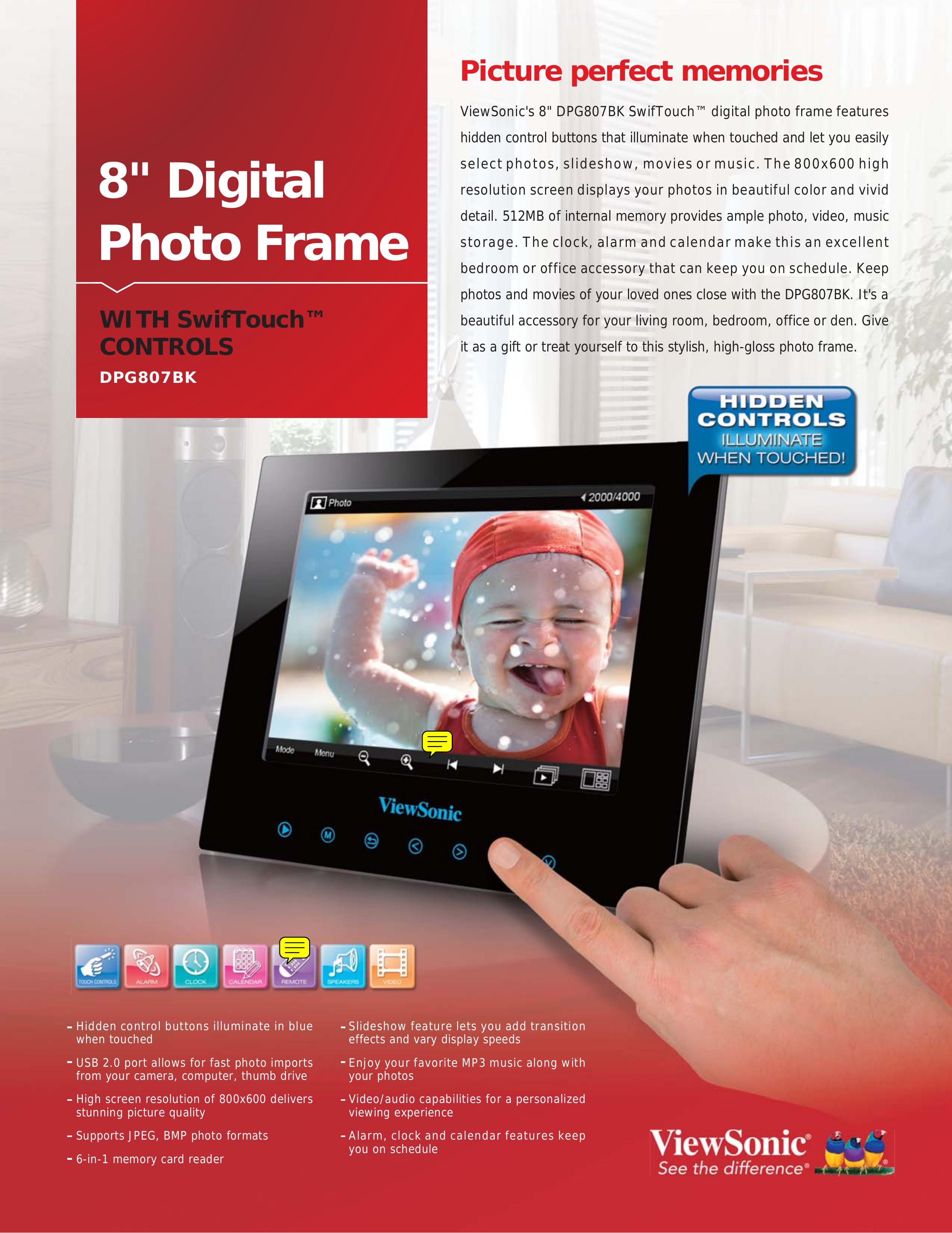 ViewSonic DPG807BK Digital Photo Frame User Manual