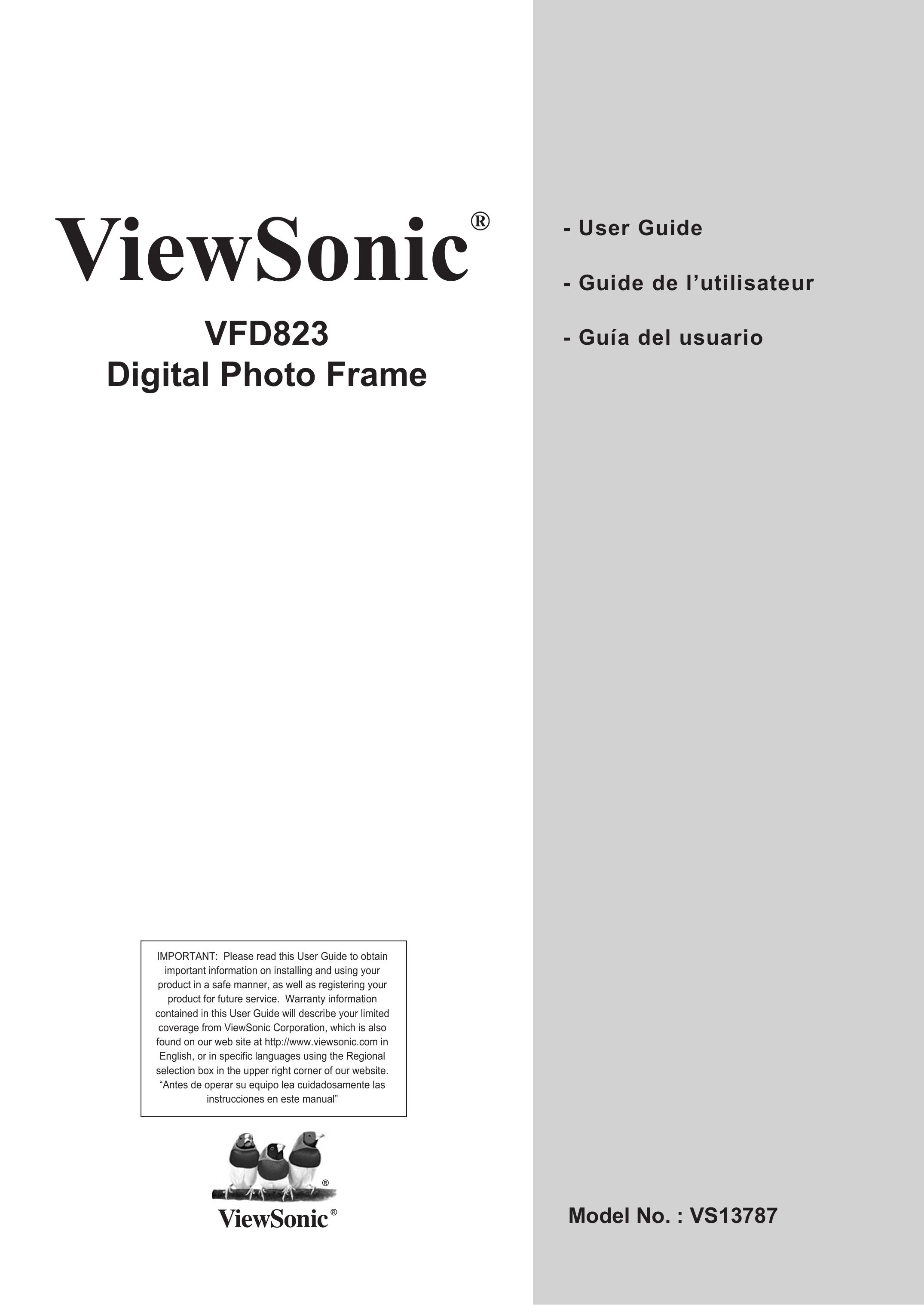 ViewSonic VFD823 Digital Photo Frame User Manual