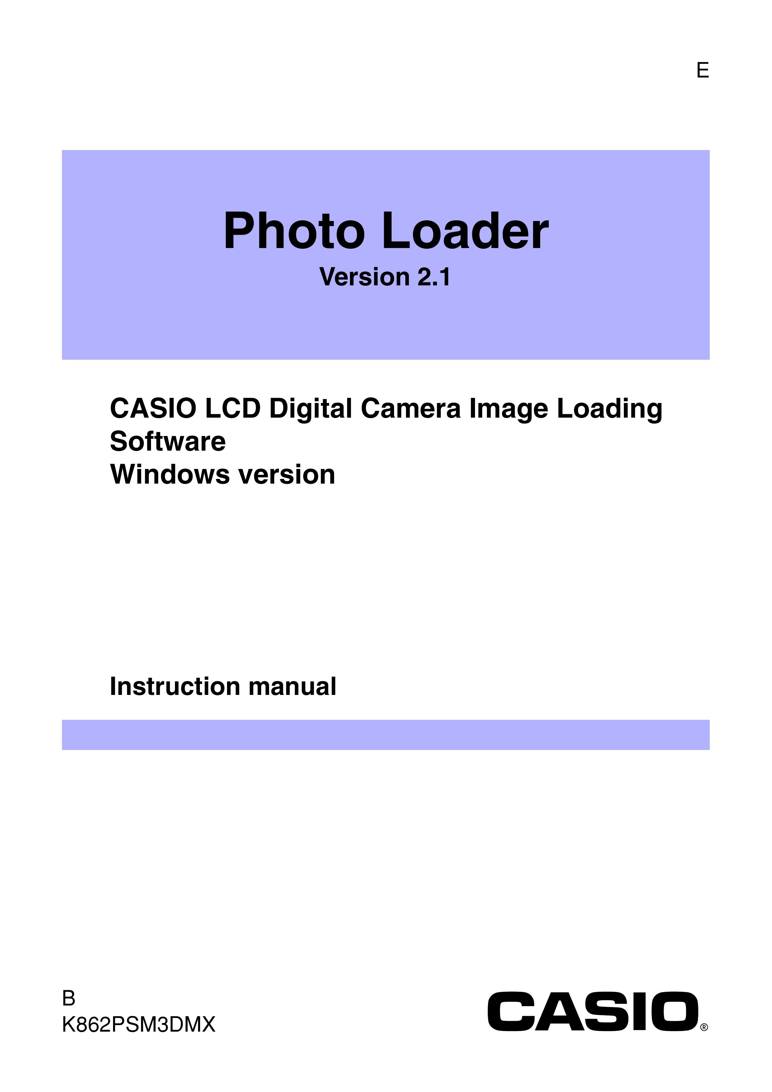 Casio BK862PSM3DMX Digital Photo Keychain User Manual