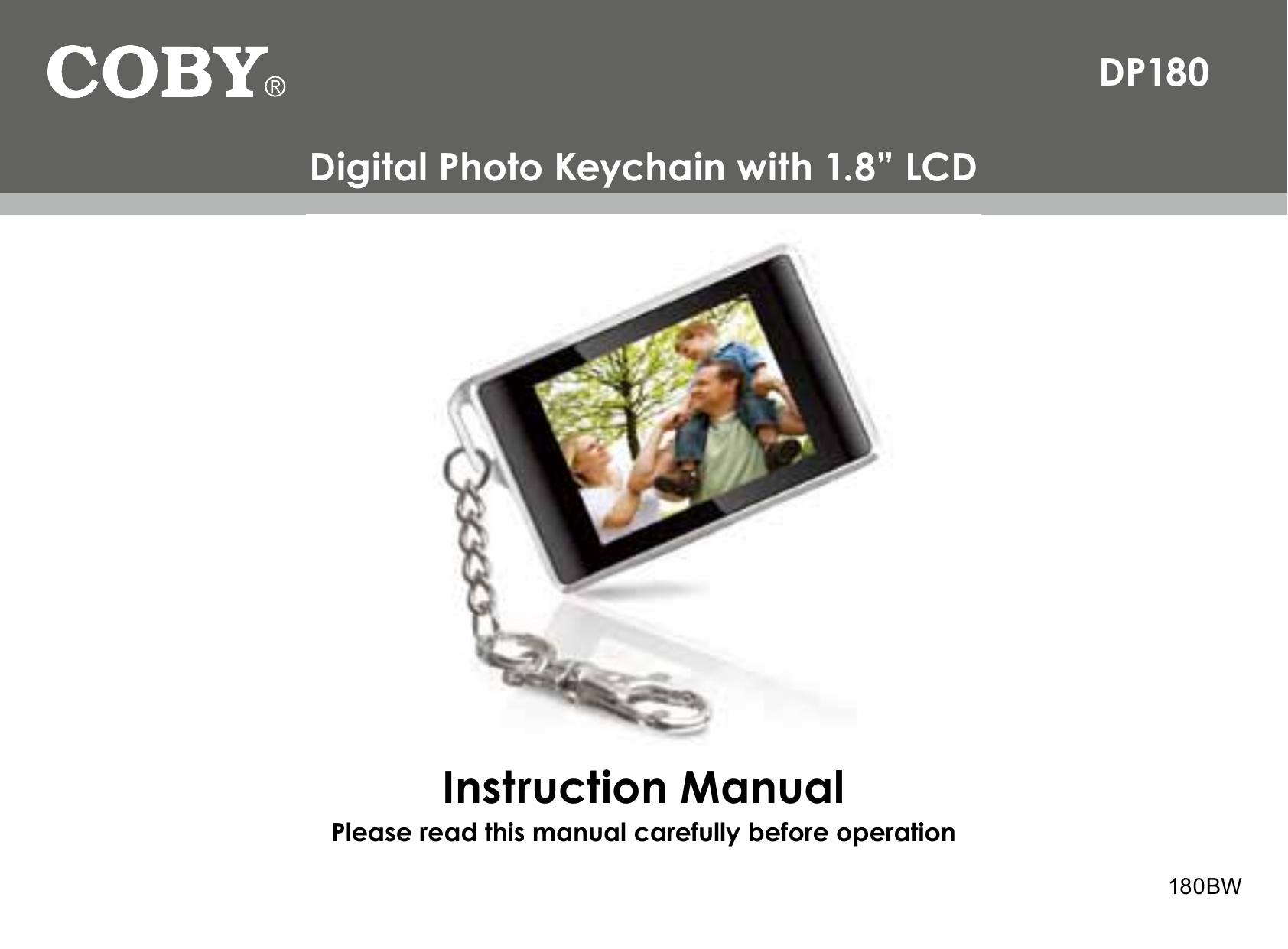 COBY electronic 180BW Digital Photo Keychain User Manual