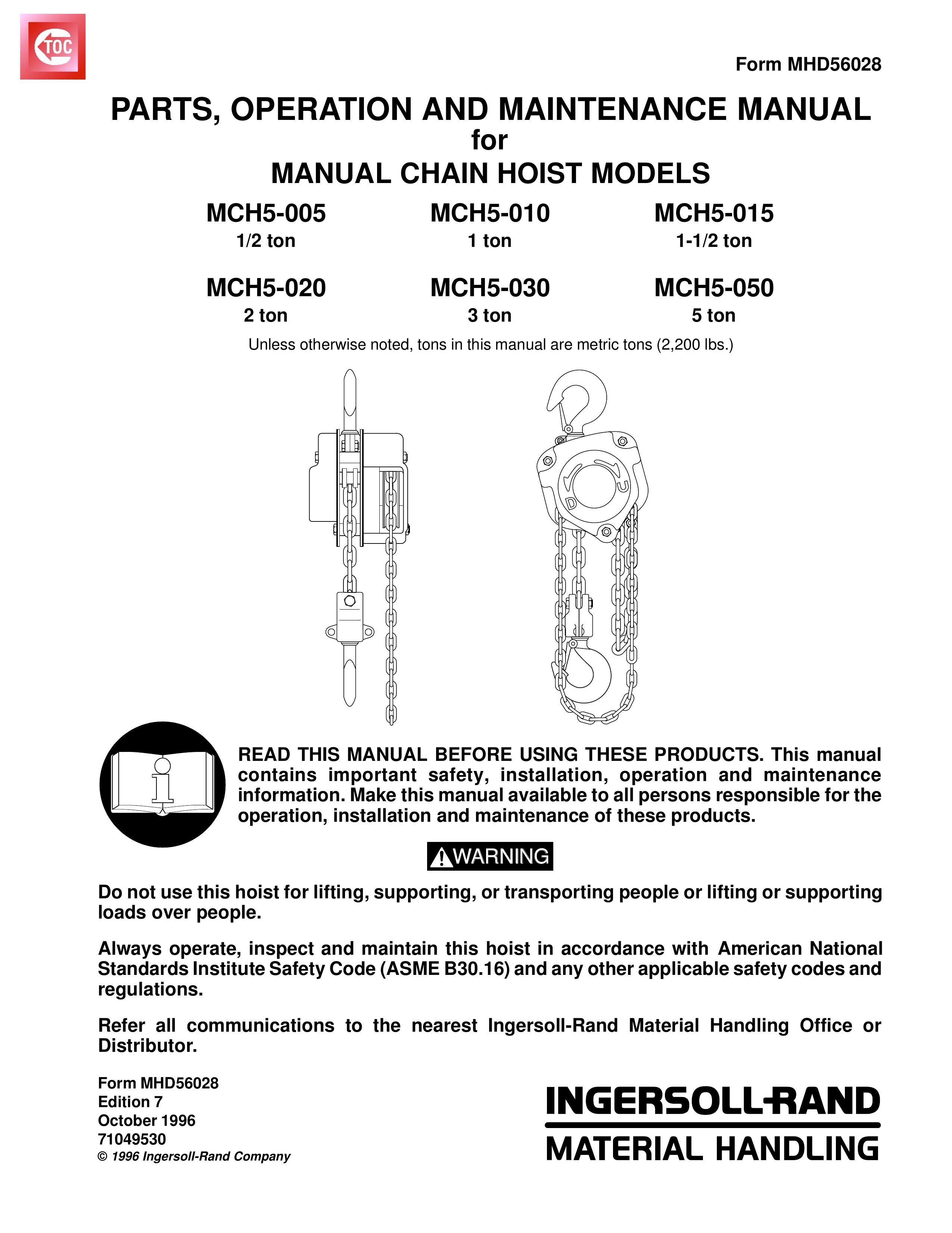 Ingersoll-Rand MCH5-010 Digital Photo Keychain User Manual