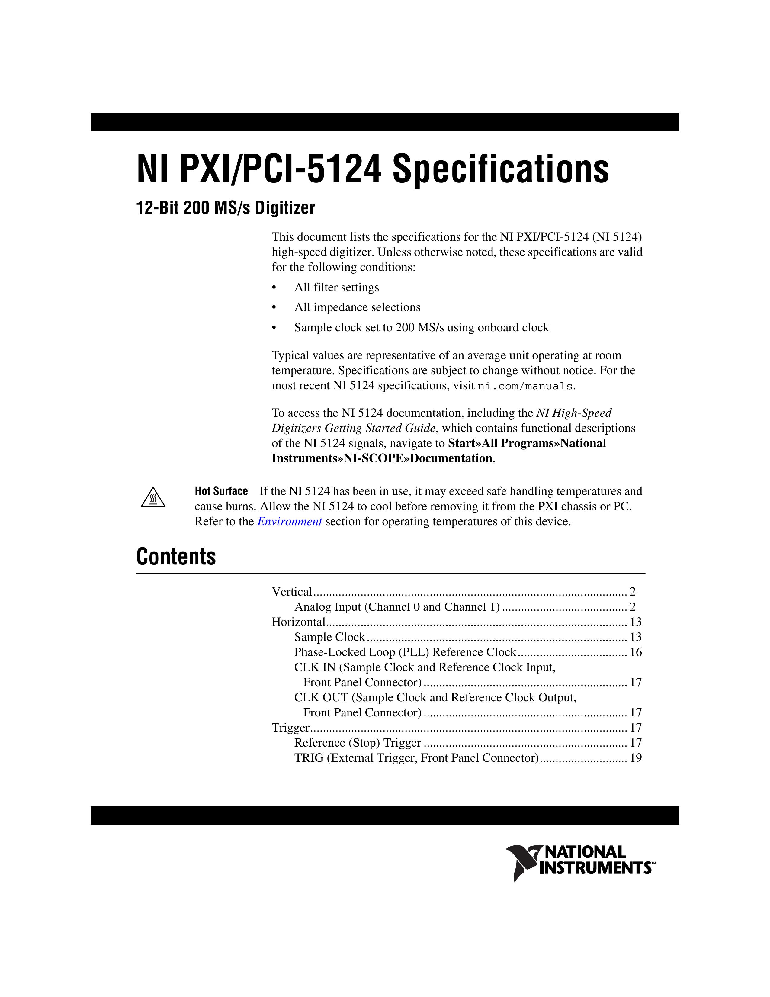 National Instruments 12-Bit 200 MS/s Digitizer Digital Photo Keychain User Manual
