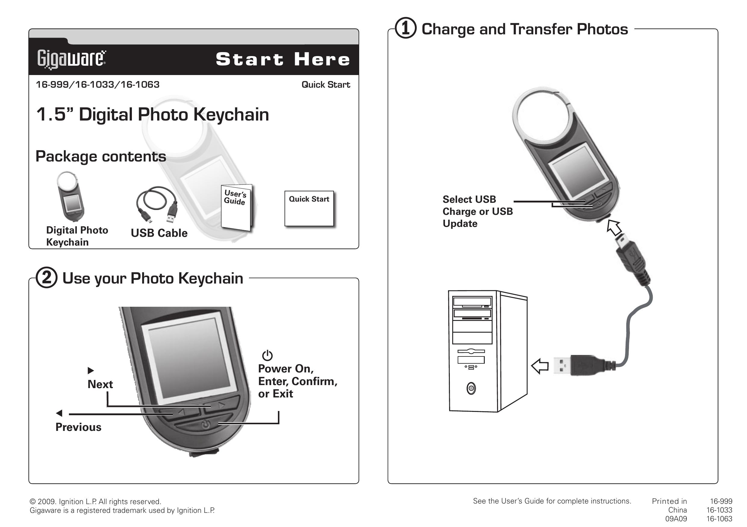 Radio Shack 16-1063 Digital Photo Keychain User Manual