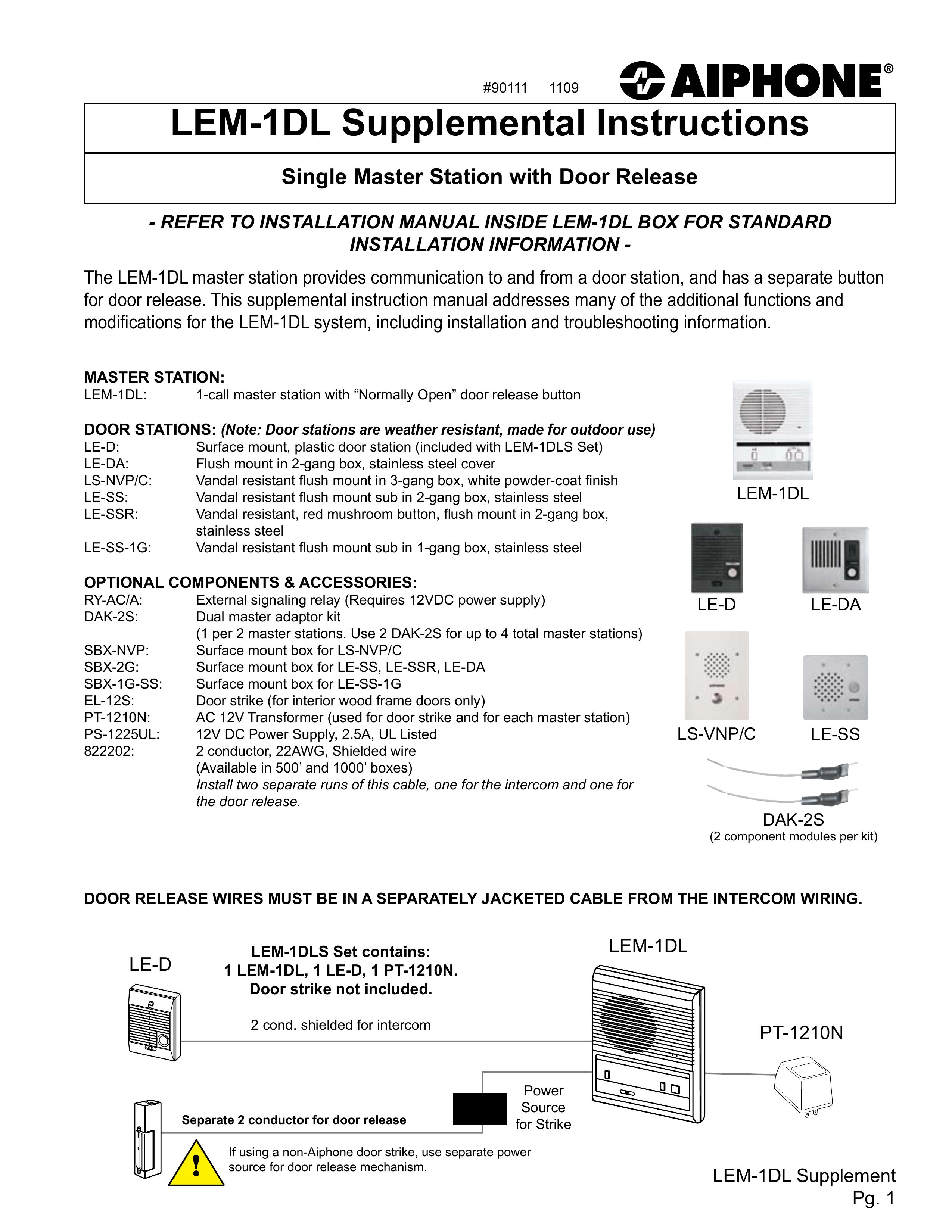 Aiphone LEM-1DL Film Camera User Manual
