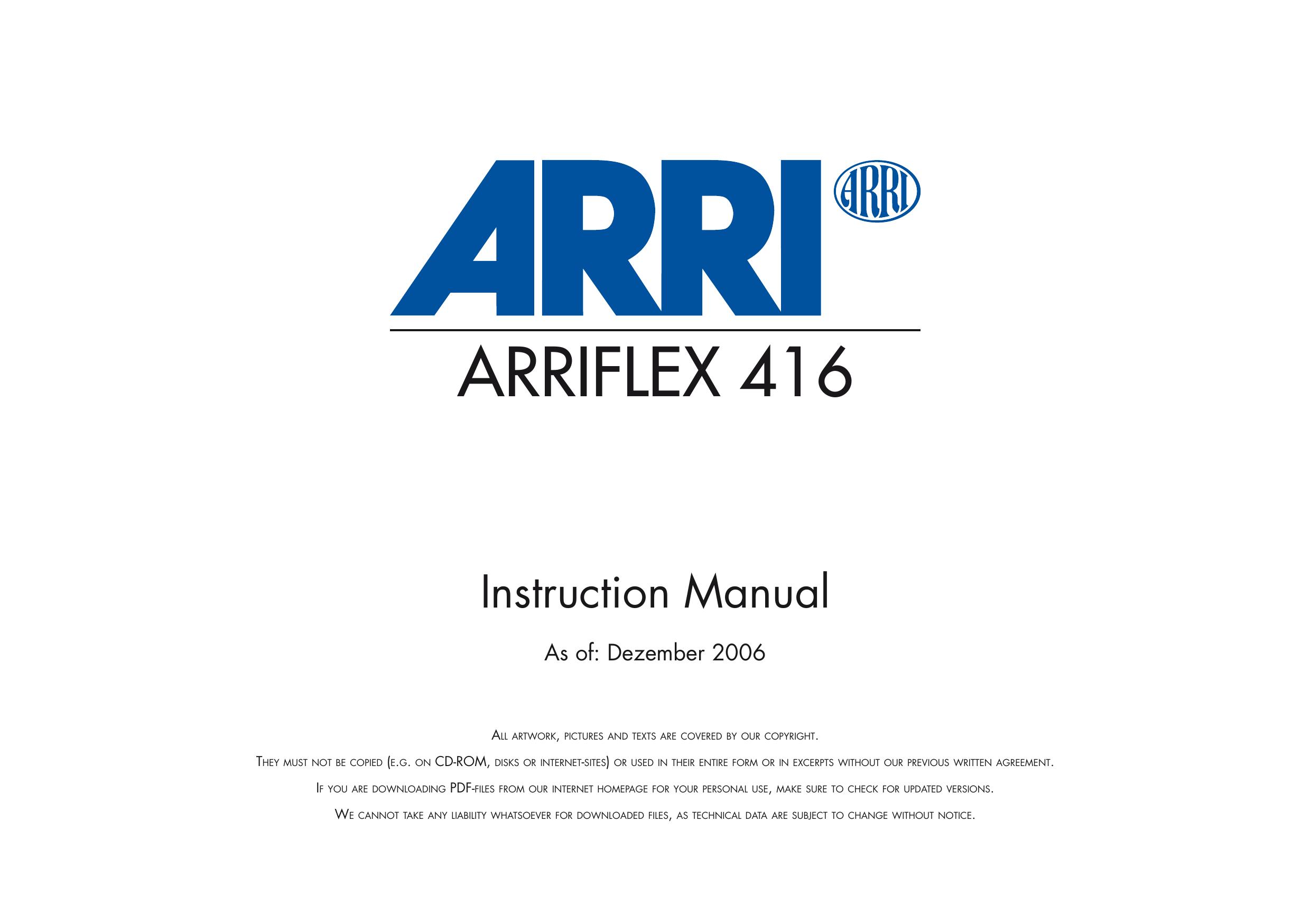 ARRI 416 Film Camera User Manual