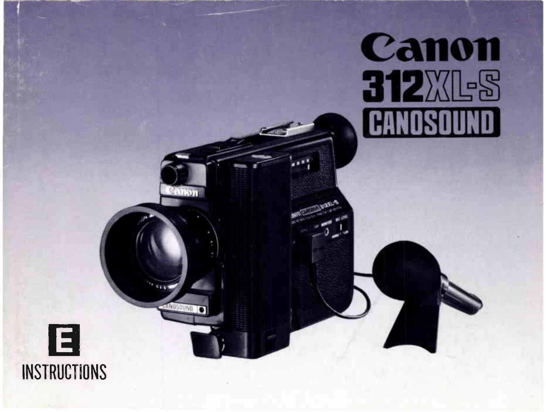 Canon 312 XL-S Film Camera User Manual
