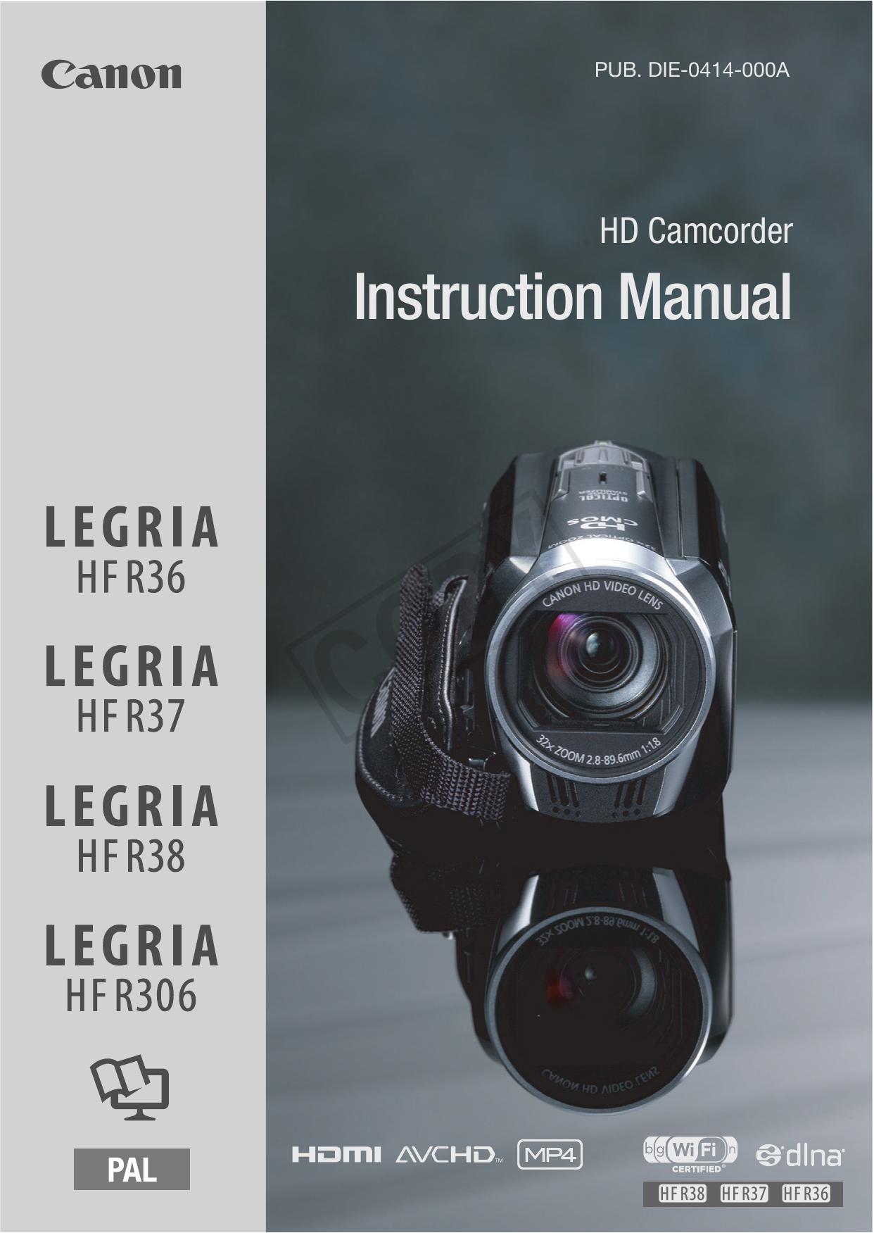 Canon HFR38 Film Camera User Manual
