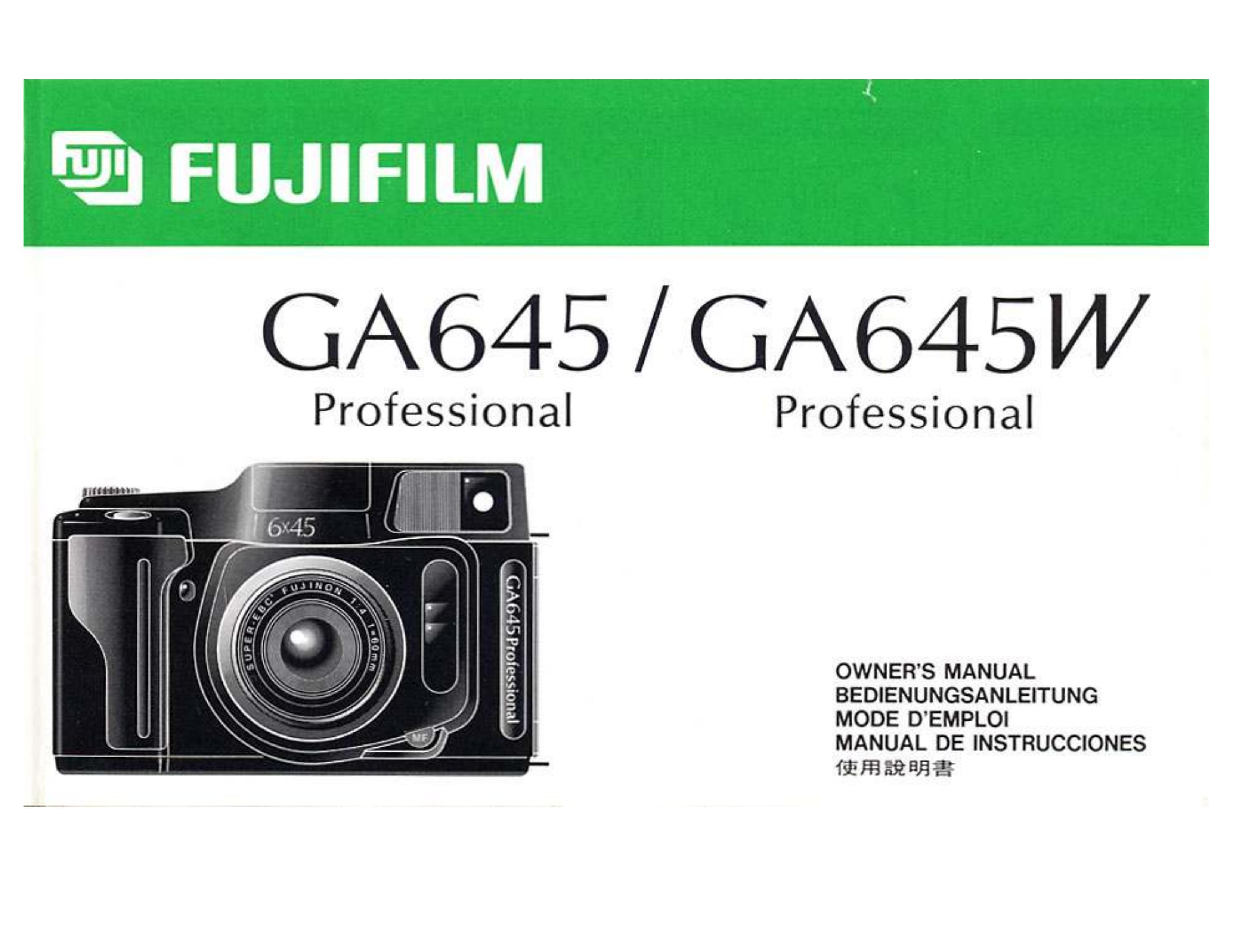 FujiFilm 5010024 Film Camera User Manual
