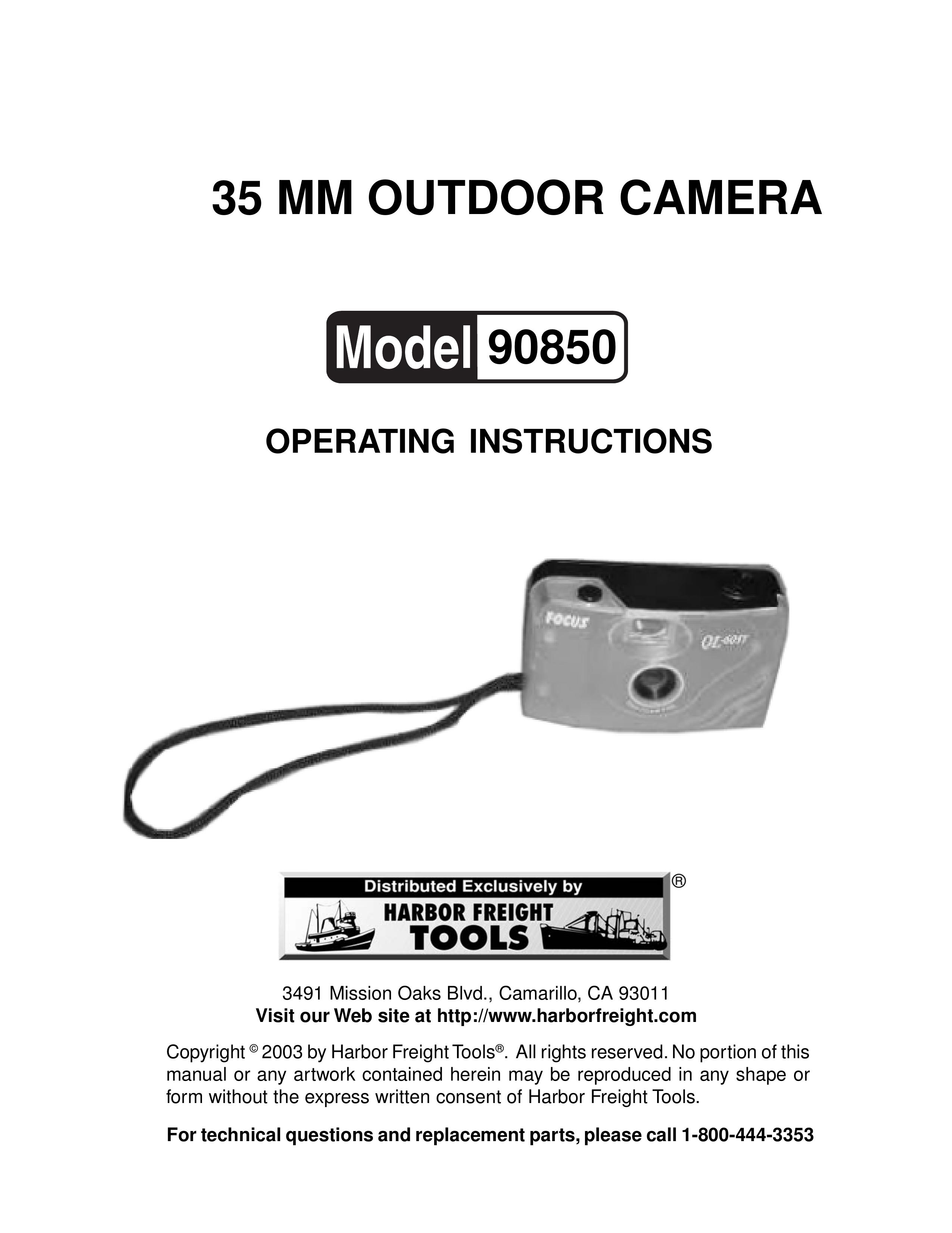 Harbor Freight Tools 90850 Film Camera User Manual