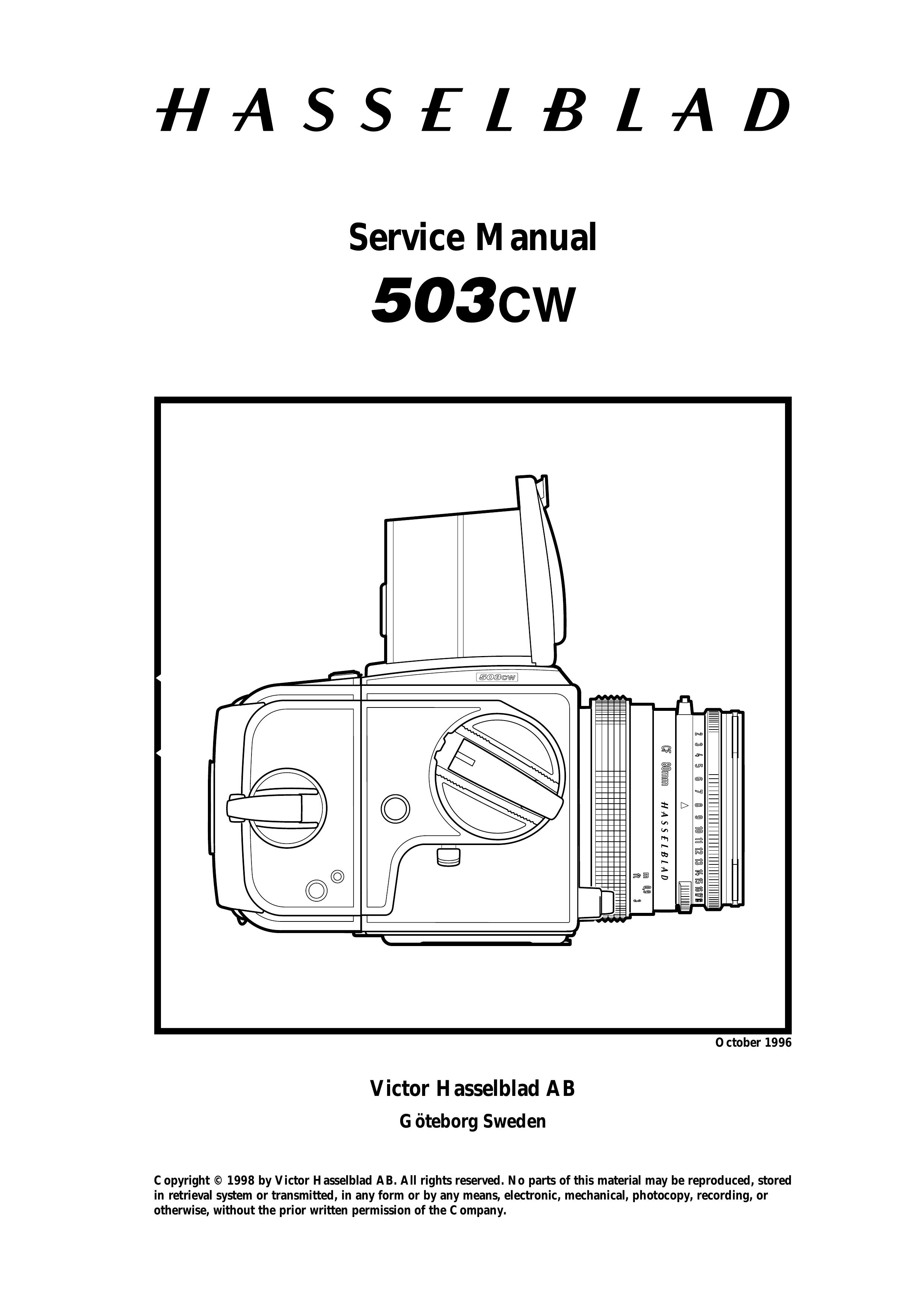 Hasselblad 10026 Film Camera User Manual