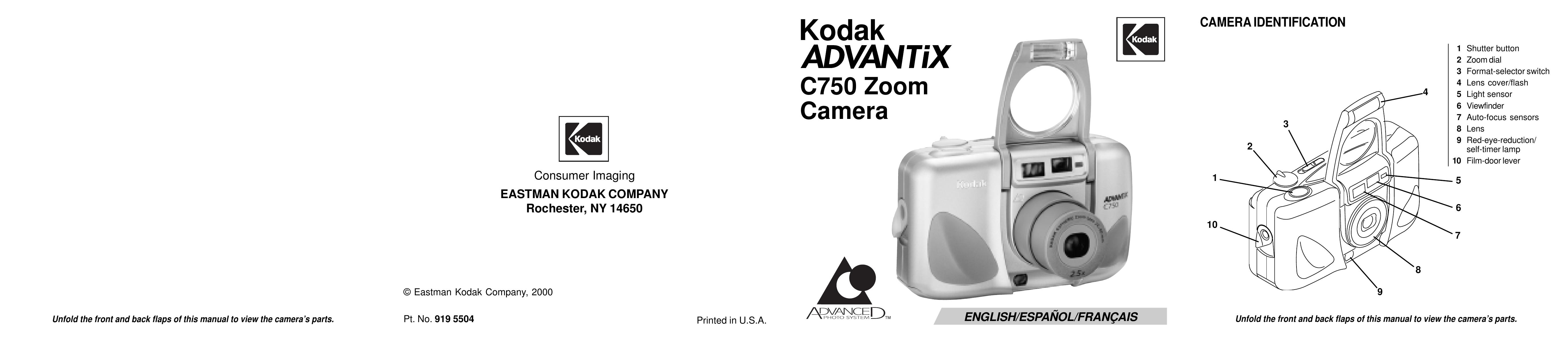 Kodak C 750 Film Camera User Manual