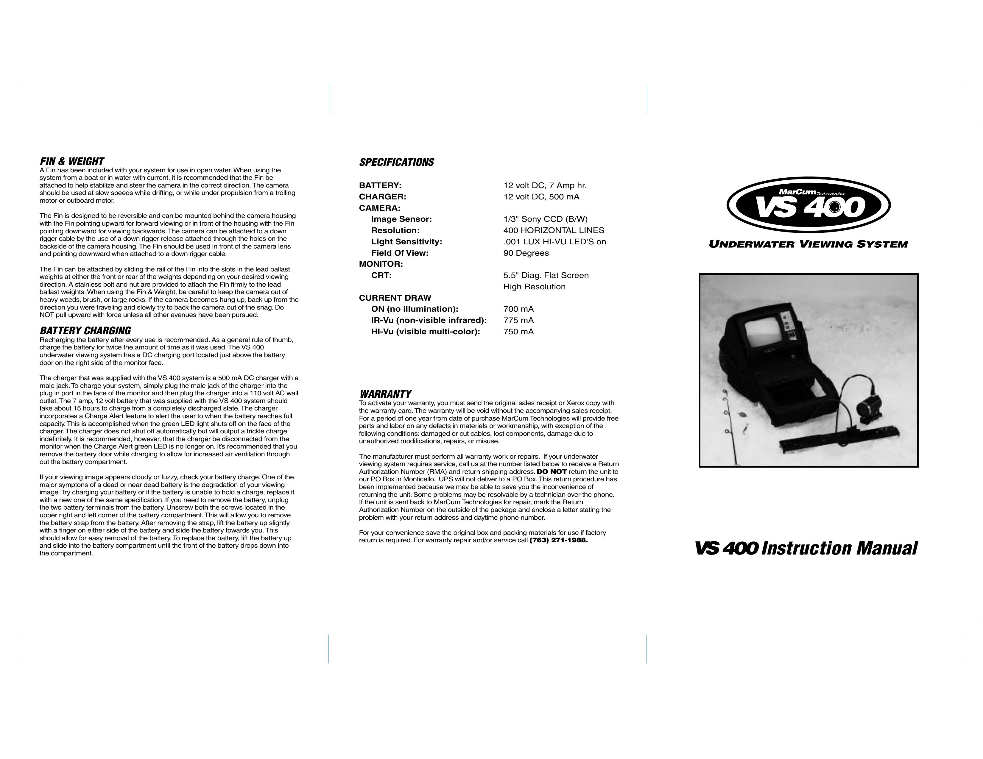 Marcum Technologies VS 400 Film Camera User Manual