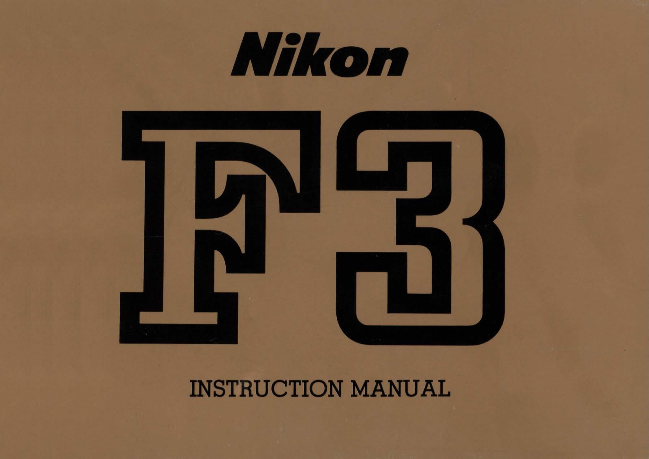 Nikon F3HP Film Camera User Manual