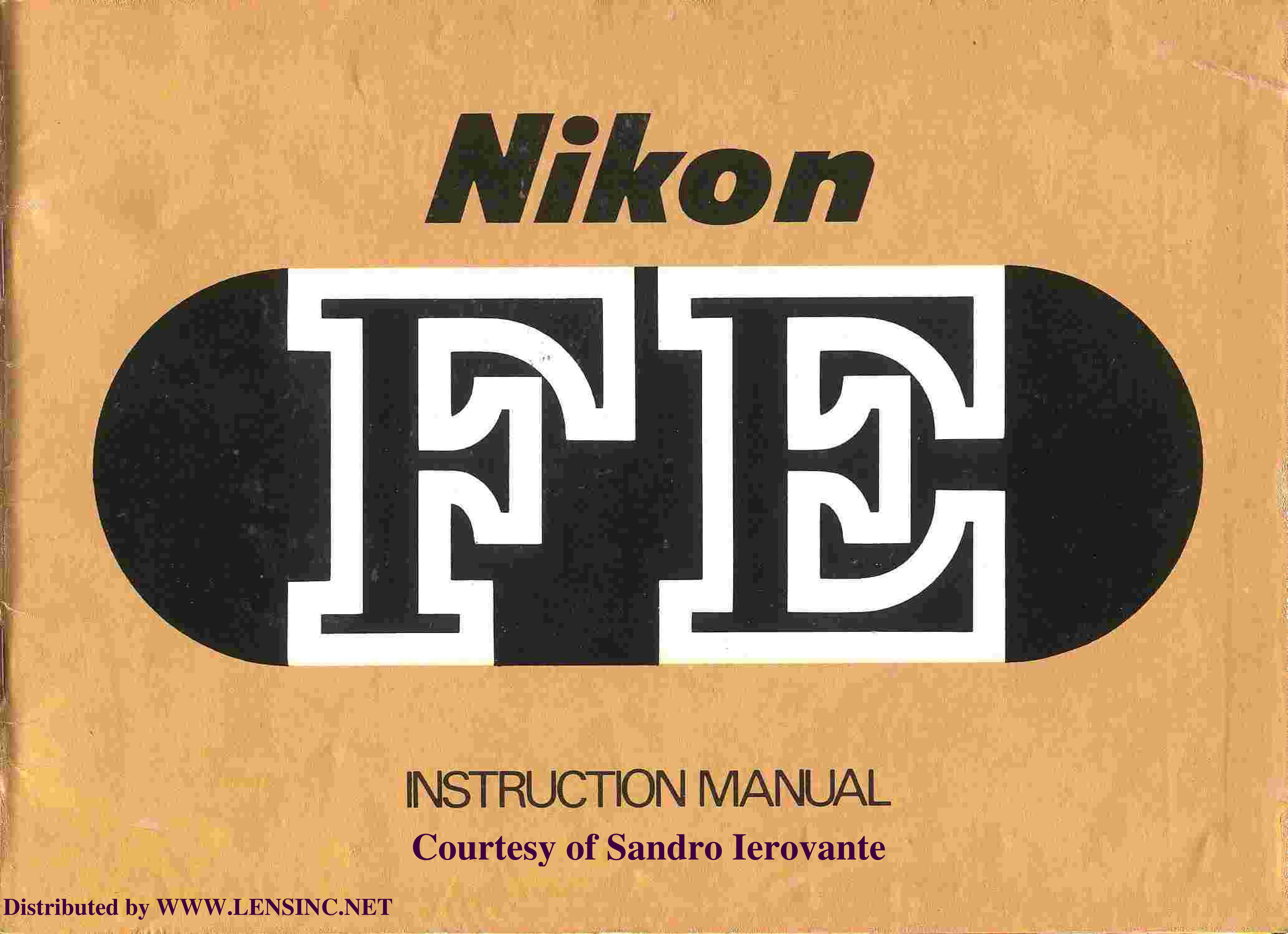 Nikon FE Film Camera User Manual