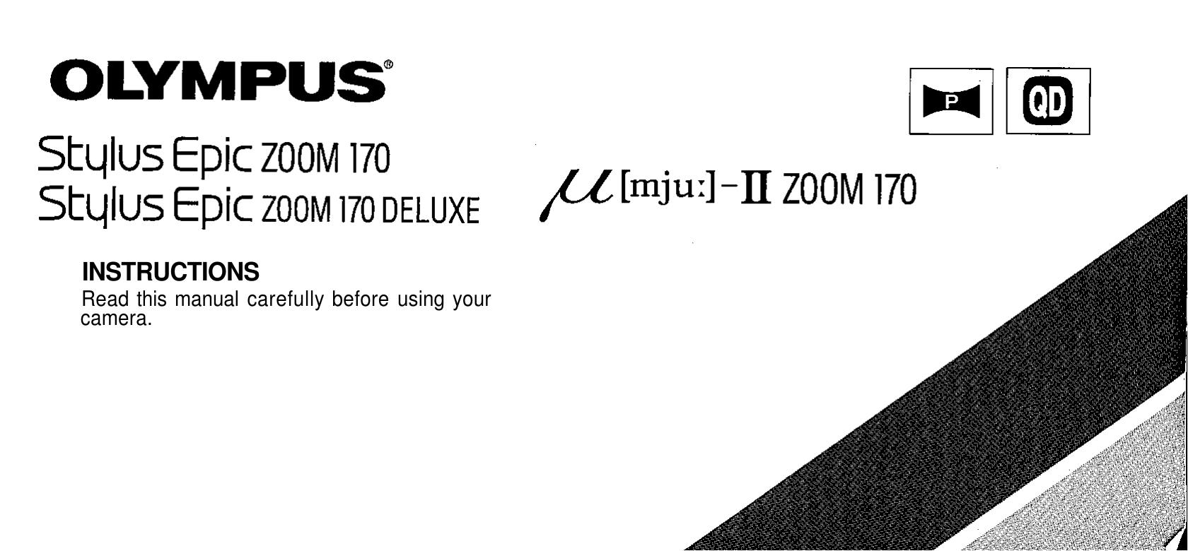 Olympus 170 Deluxe Film Camera User Manual