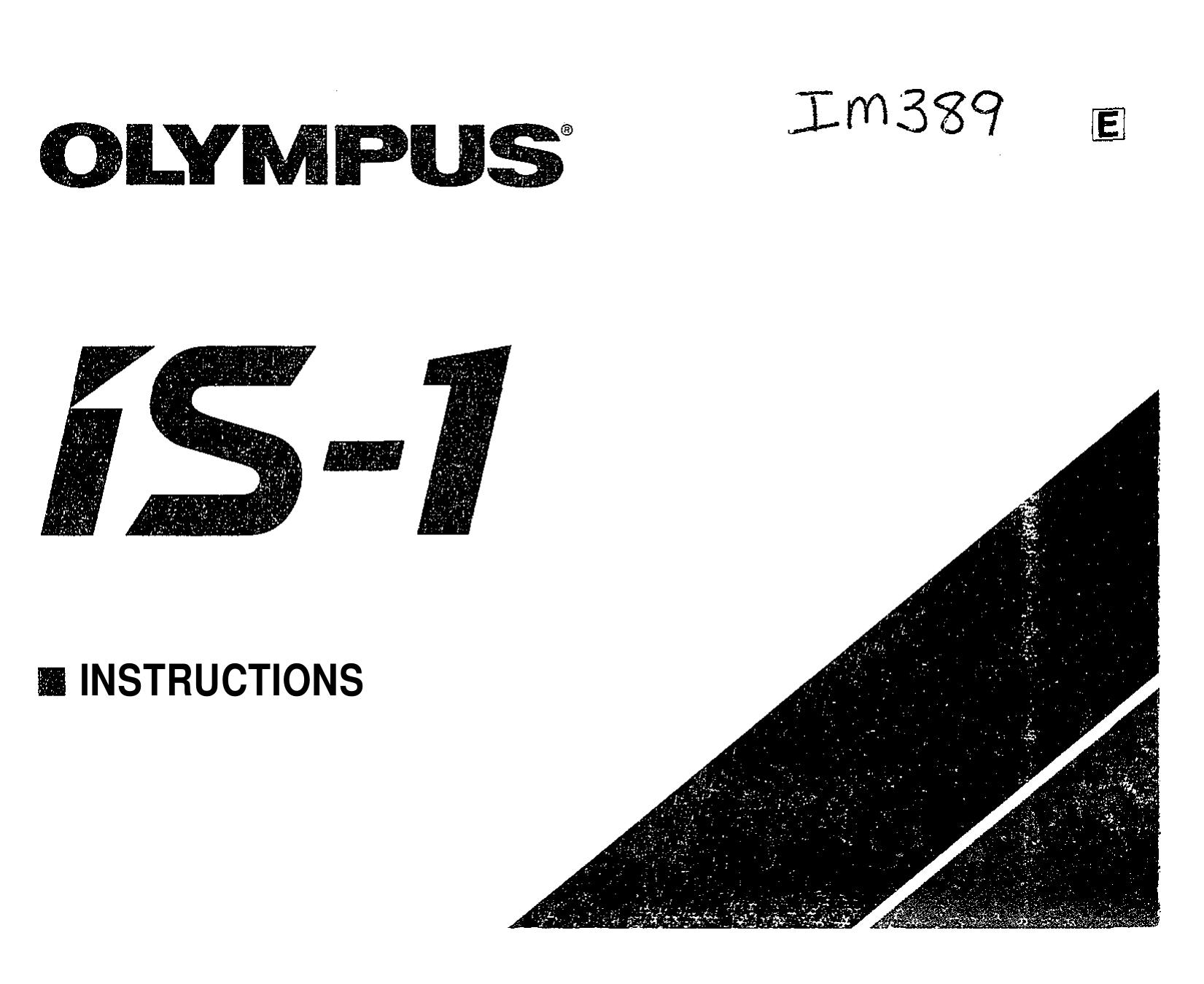 Olympus IS-1 Film Camera User Manual