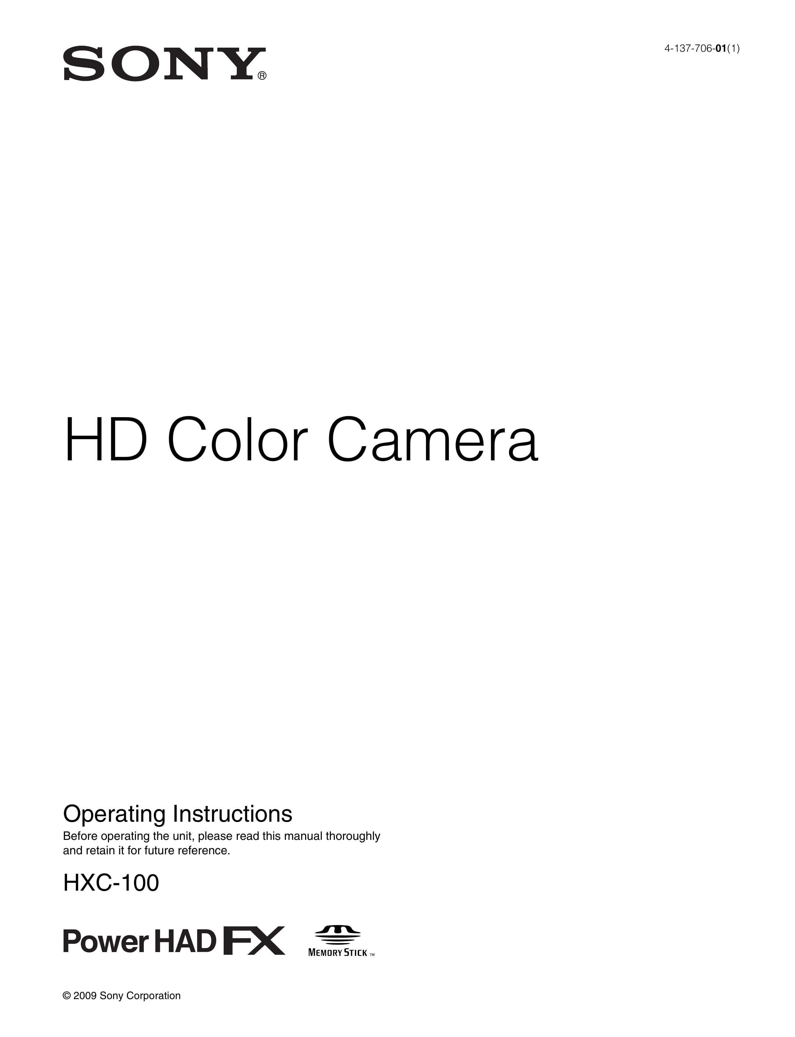Sony HXC-100 Film Camera User Manual