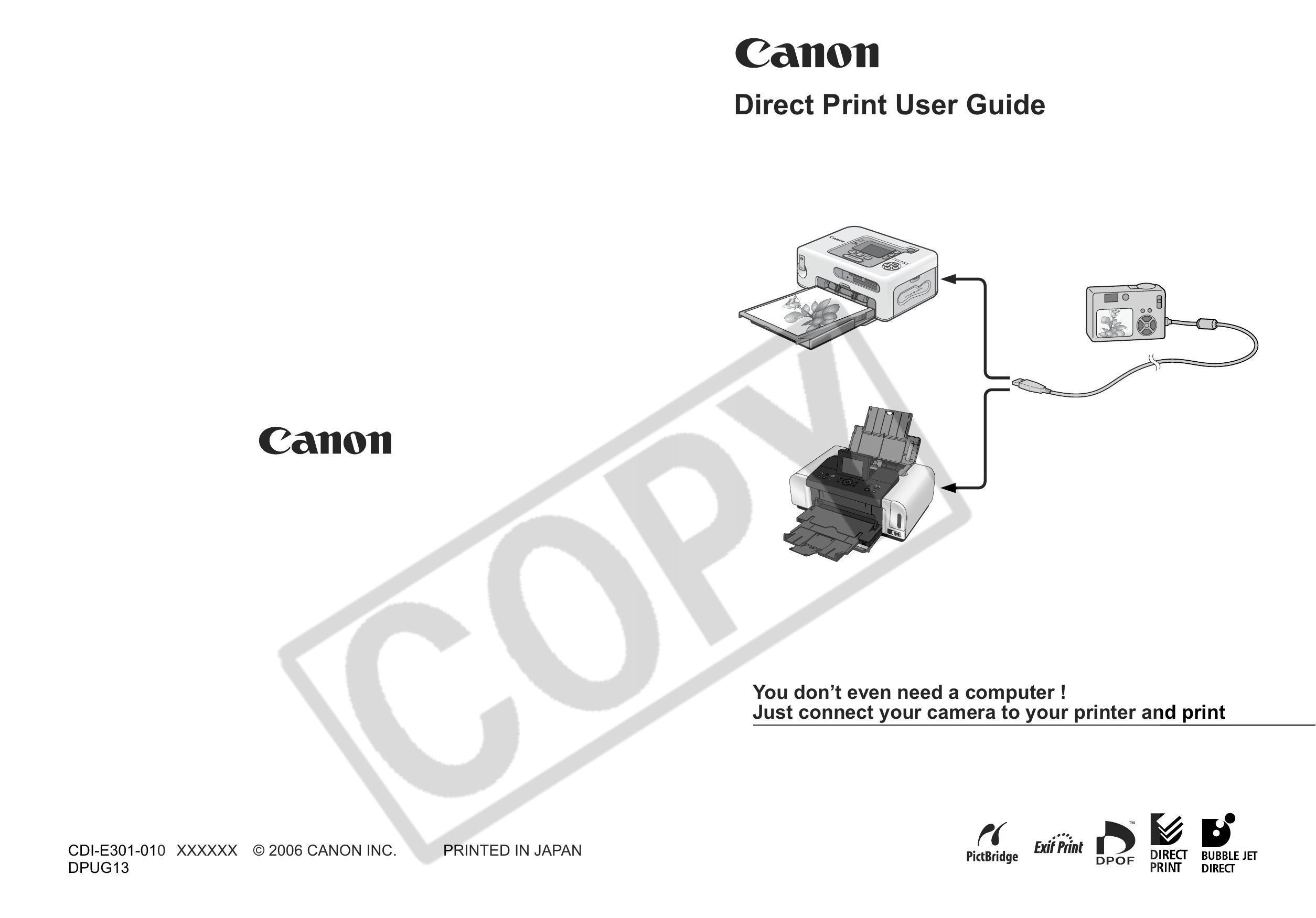 Canon CDI-E301-010 Photo Printer User Manual