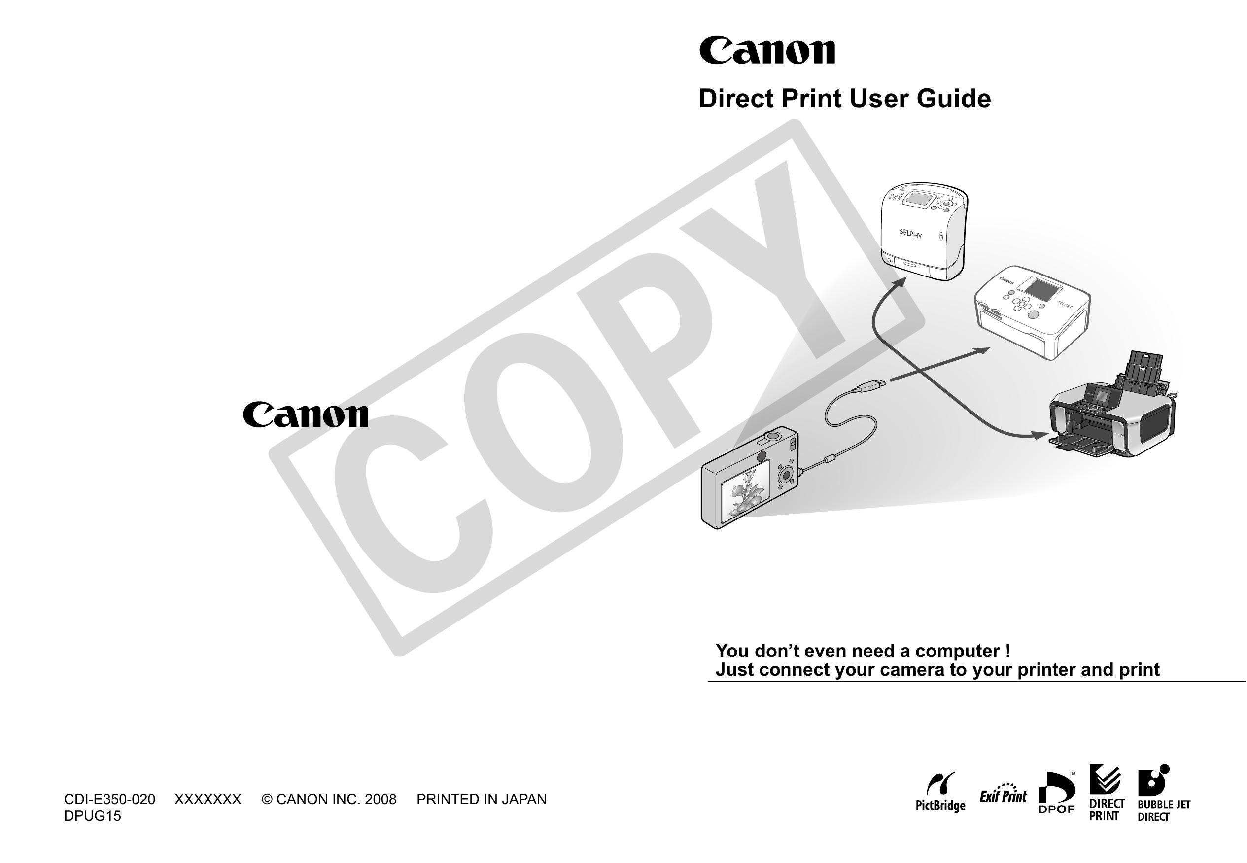Canon CDI-E350-020 Photo Printer User Manual
