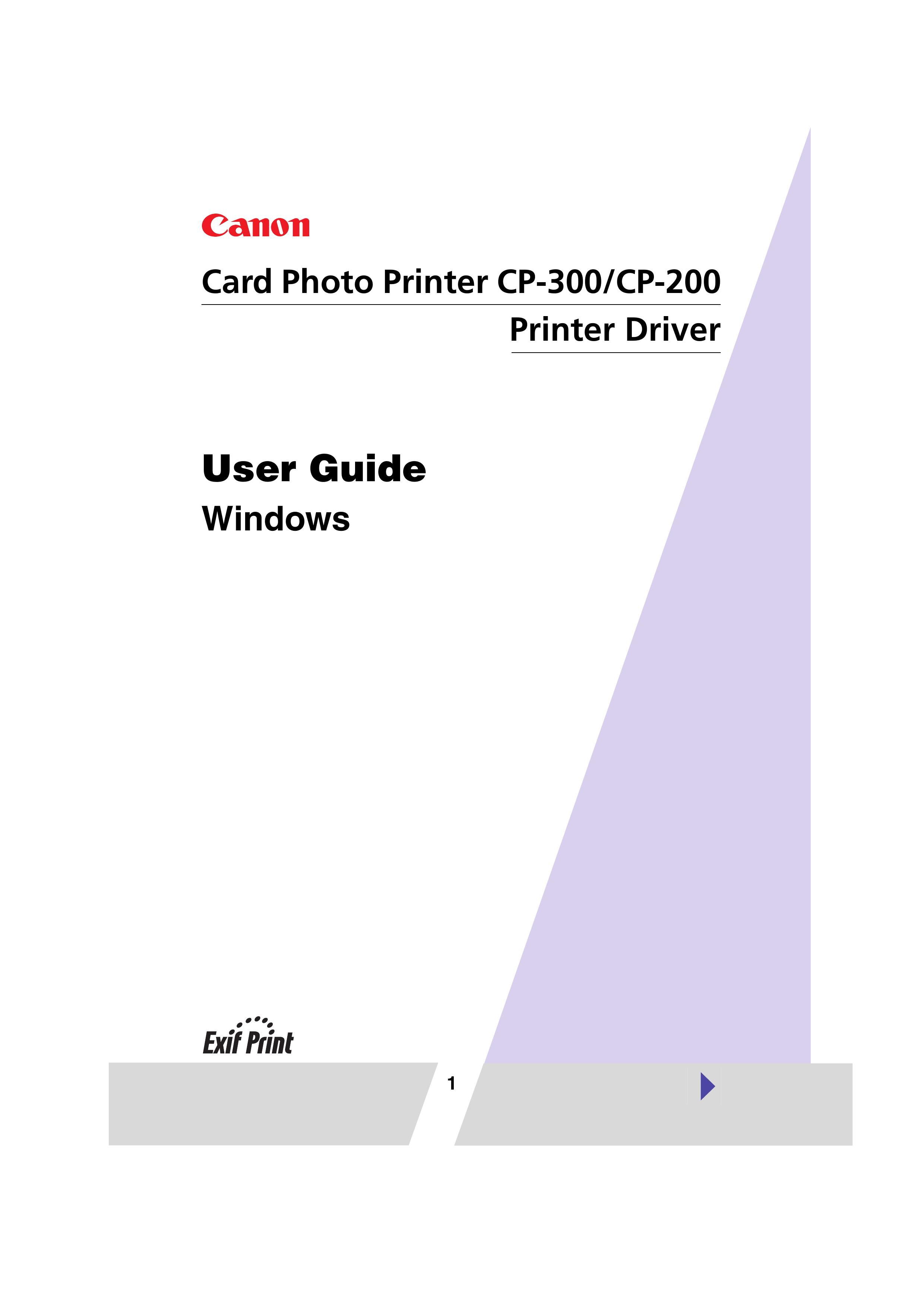 Canon CP-200 Photo Printer User Manual