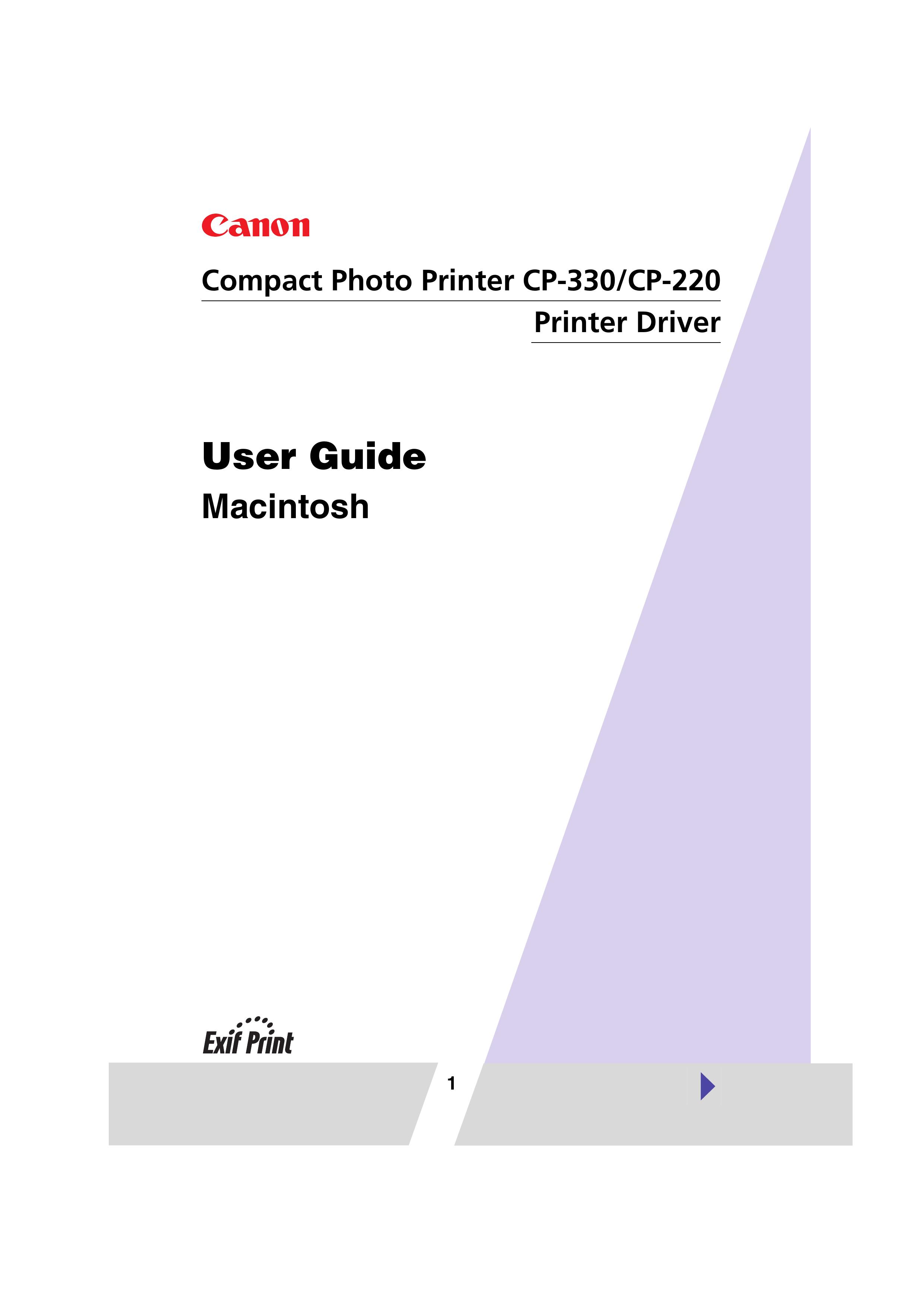 Canon CP330 Photo Printer User Manual